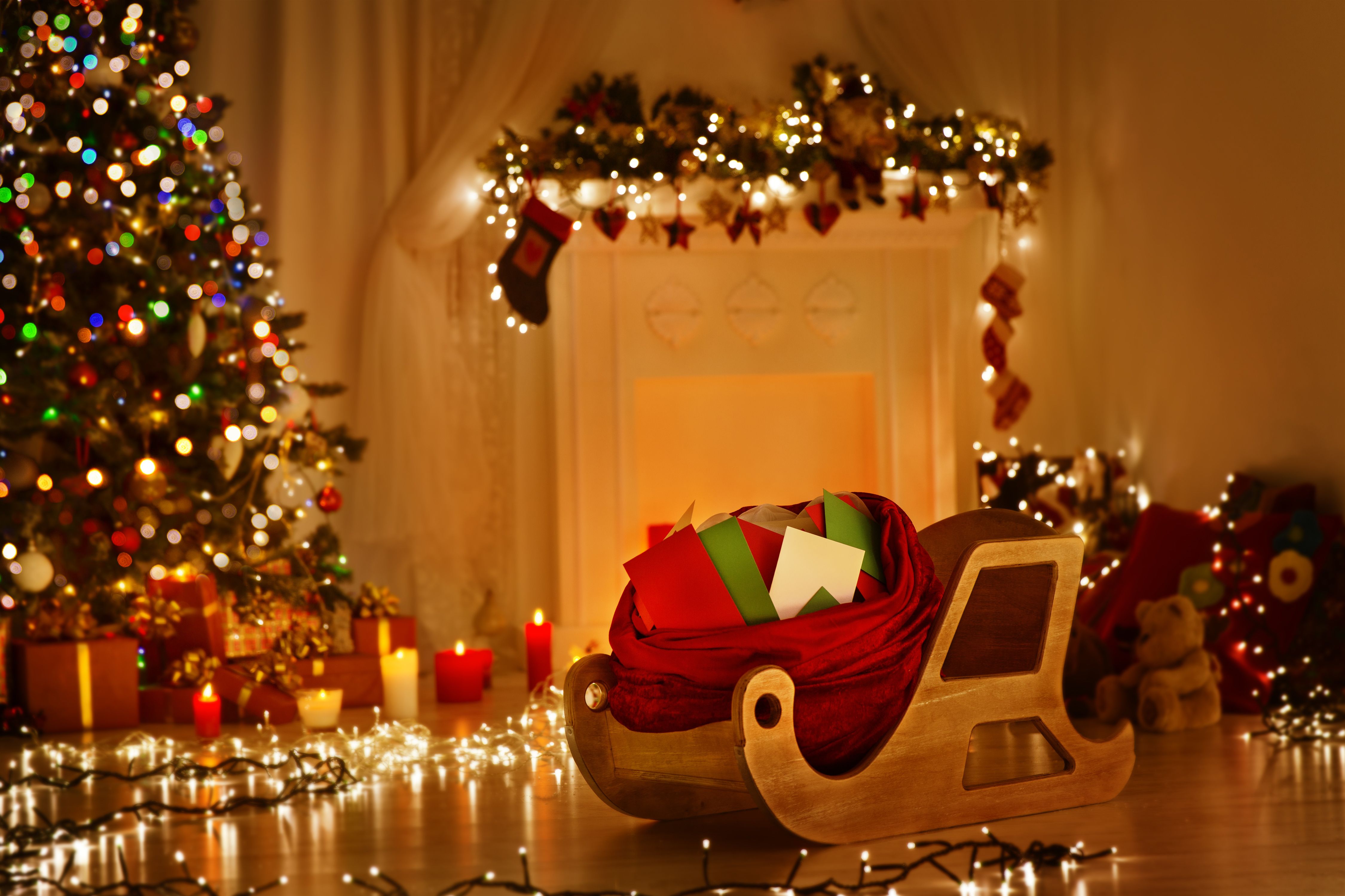 magic christmas, merry christmas, xmas, lights, christmas eve, christmas tree, Christmas wallpaper