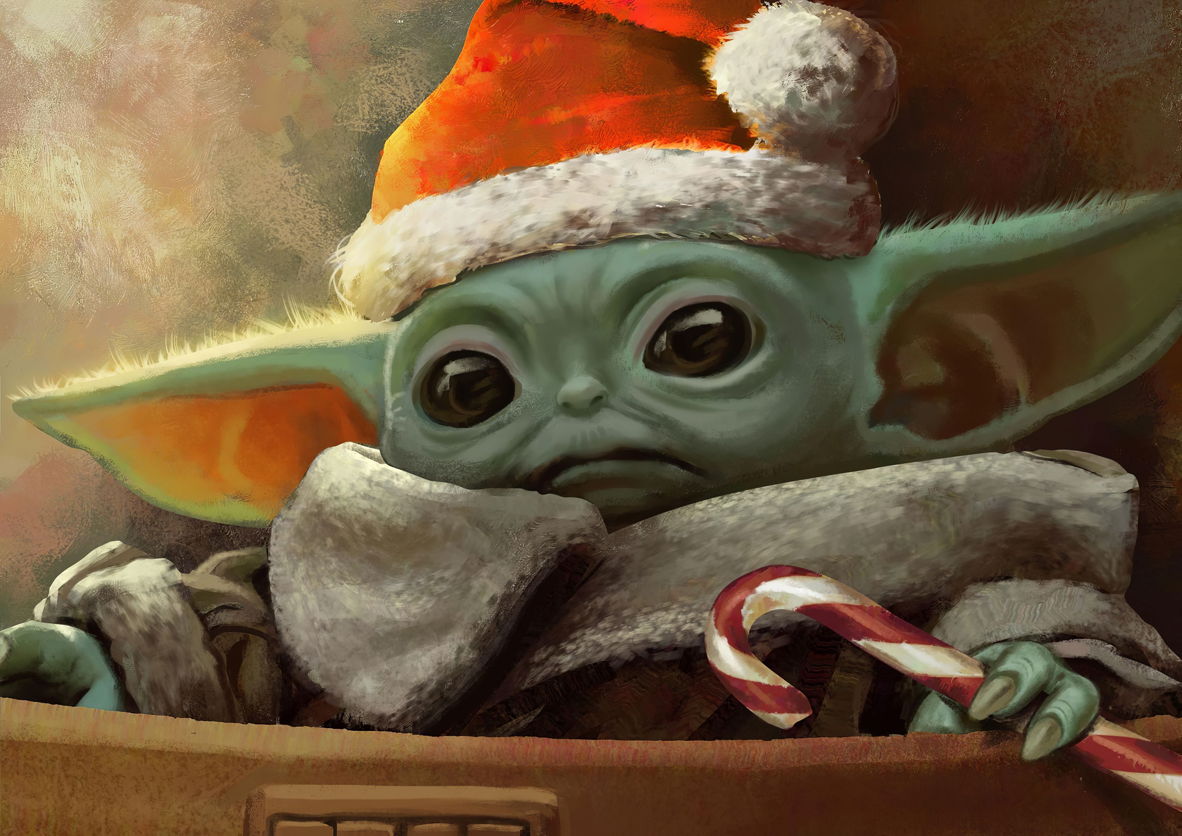 Baby Yoda Christmas Wallpaper Free Baby Yoda Christmas Background