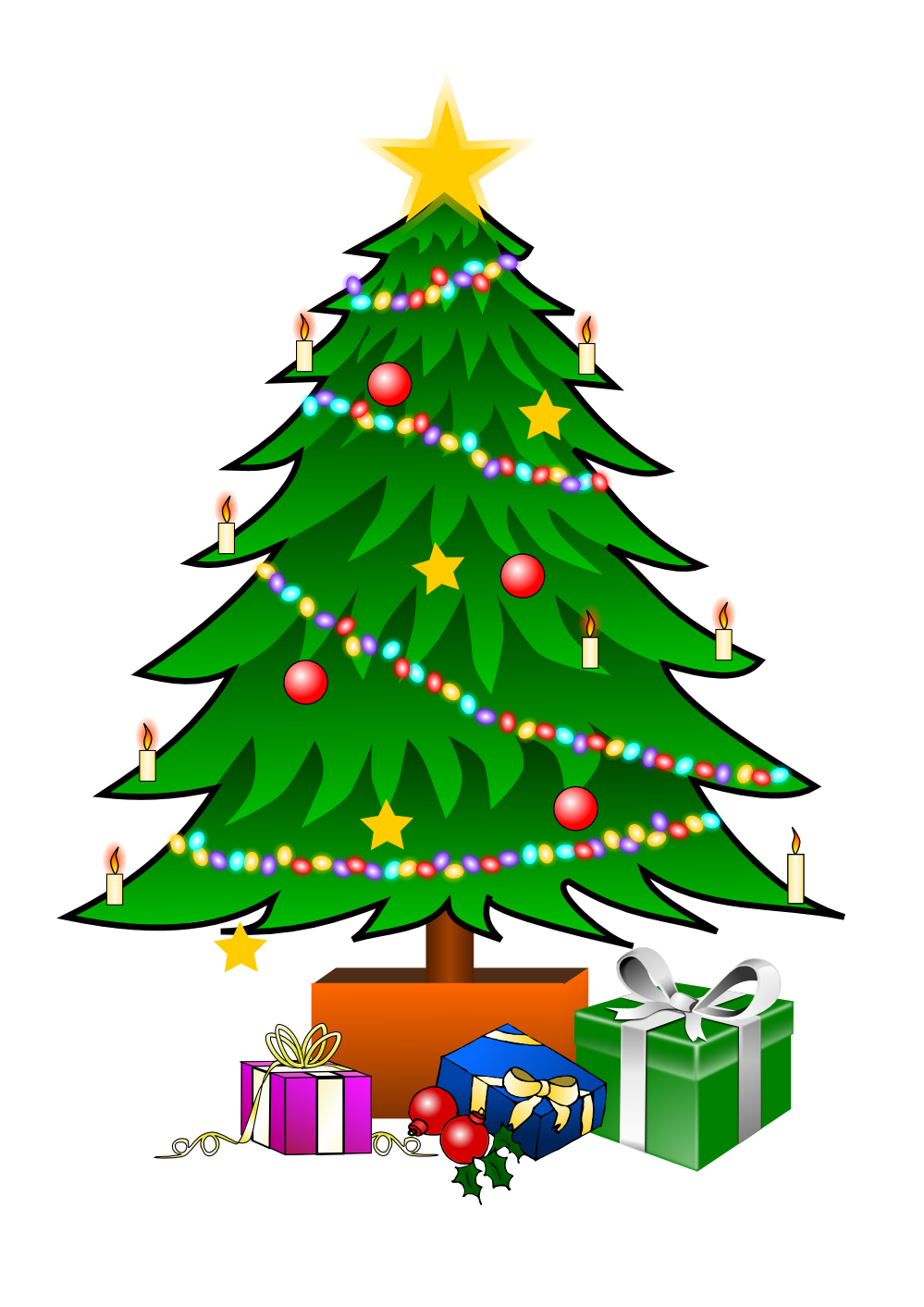 Christmas Tree Clip Art Watermark Clipart Image. Christmas tree clipart, Christmas tree image, Christmas tree picture