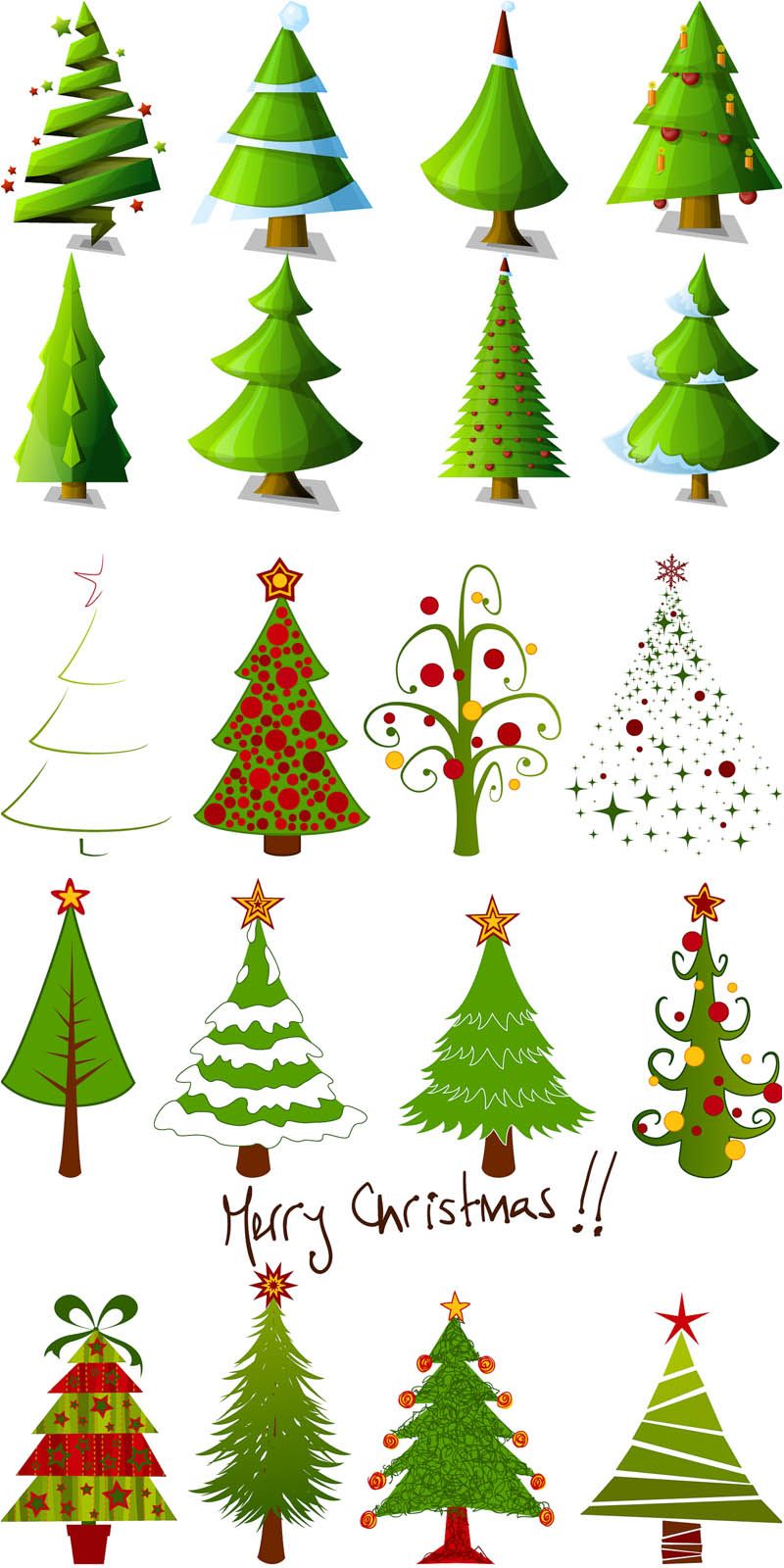 Christmas Cartoon Trees Wallpapers - Wallpaper Cave