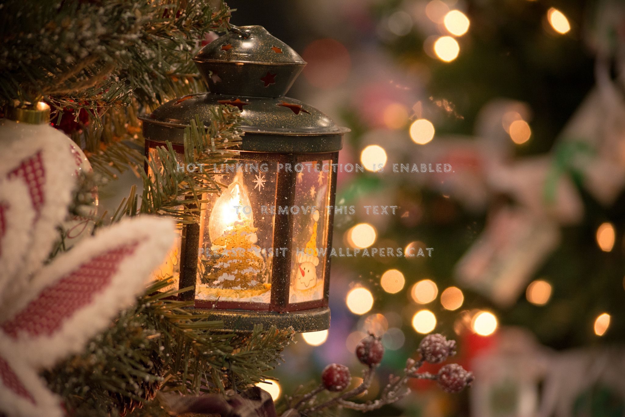 lantern ornaments tree light wishes winter