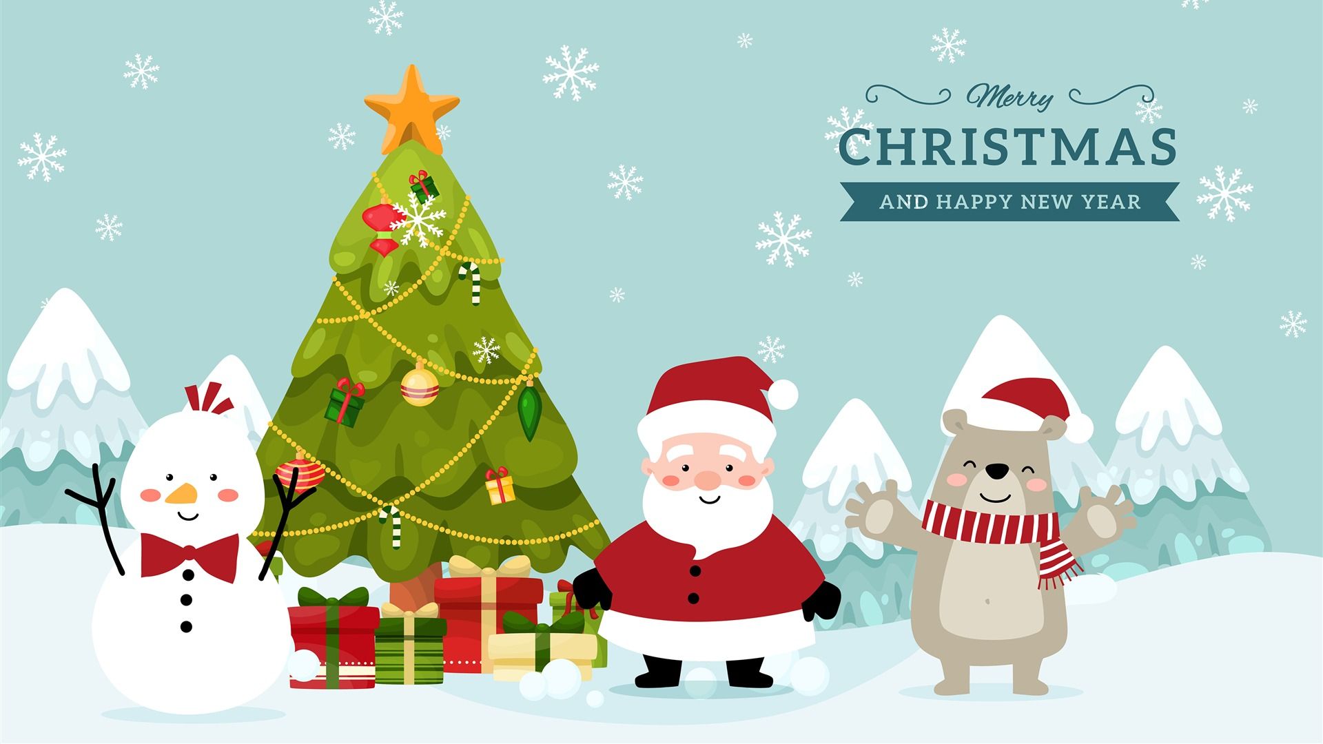 Merry Christmas HD Wallpaper 1080p