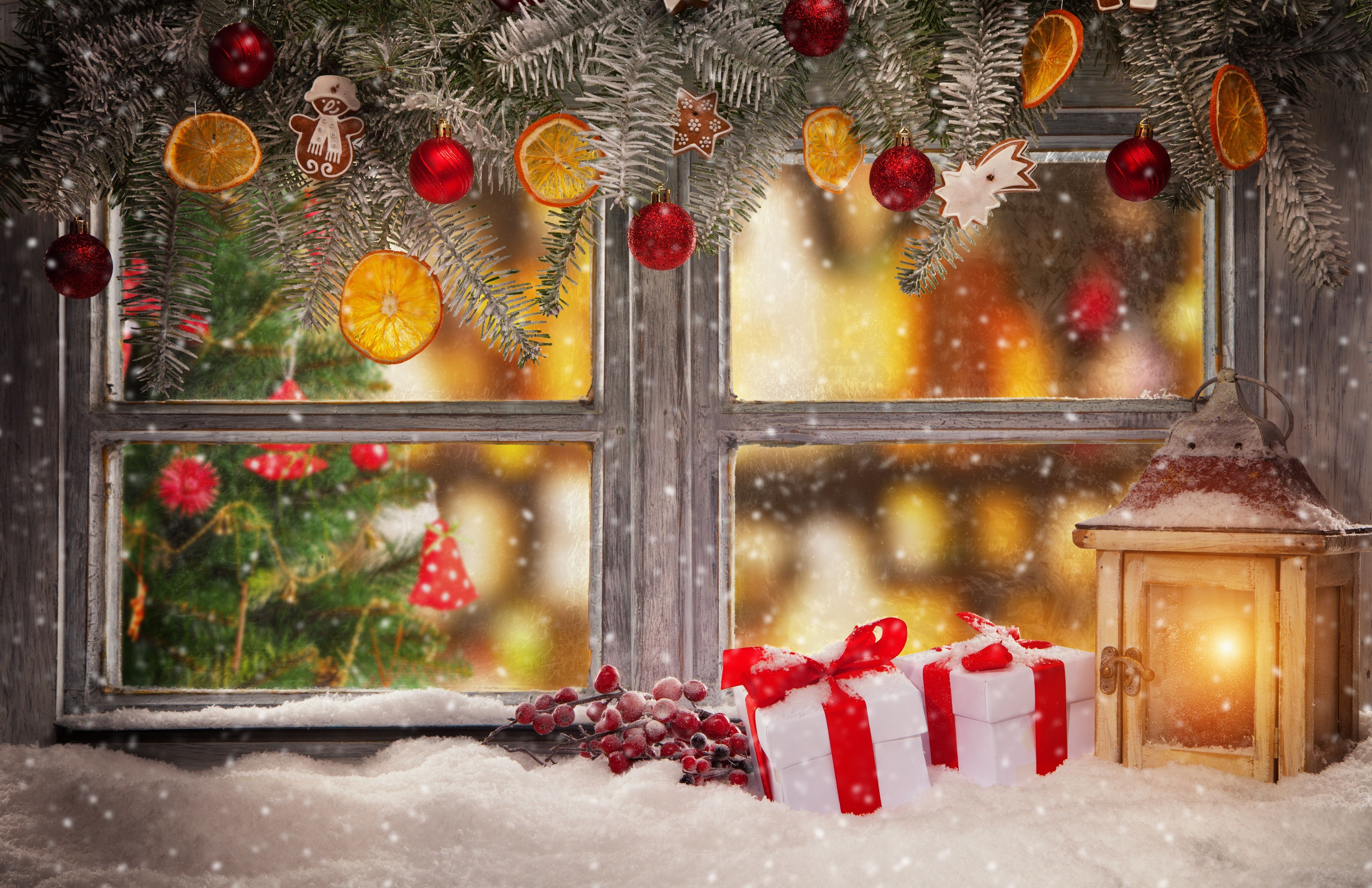 Wallpaper. New Year. photo. picture. holiday, New year, Christmas, window, winter