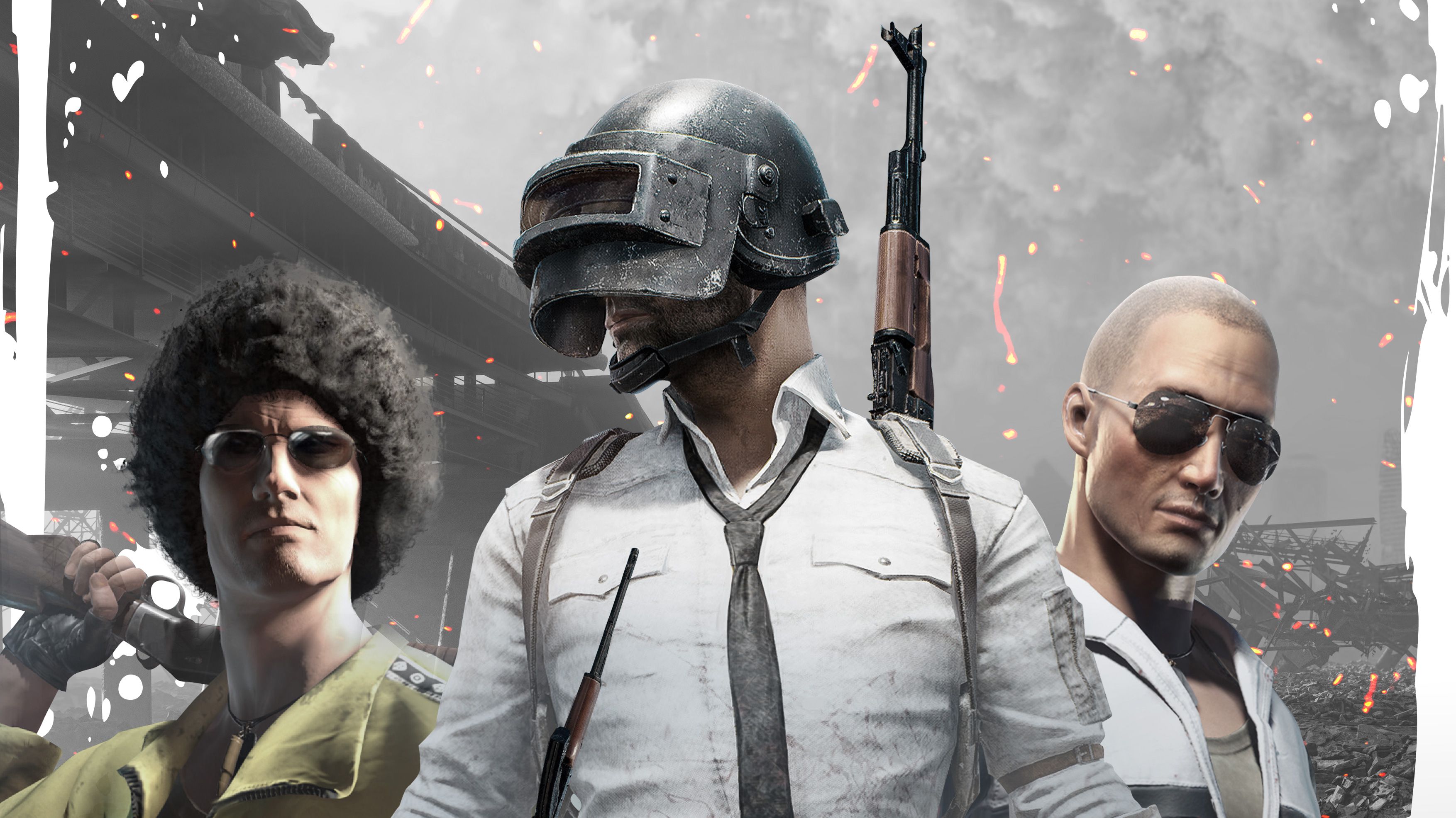 Wallpaper PUBG PlayerUnknown's Battlegrounds 1024x576. Tags: Cool, Free, Windows 10