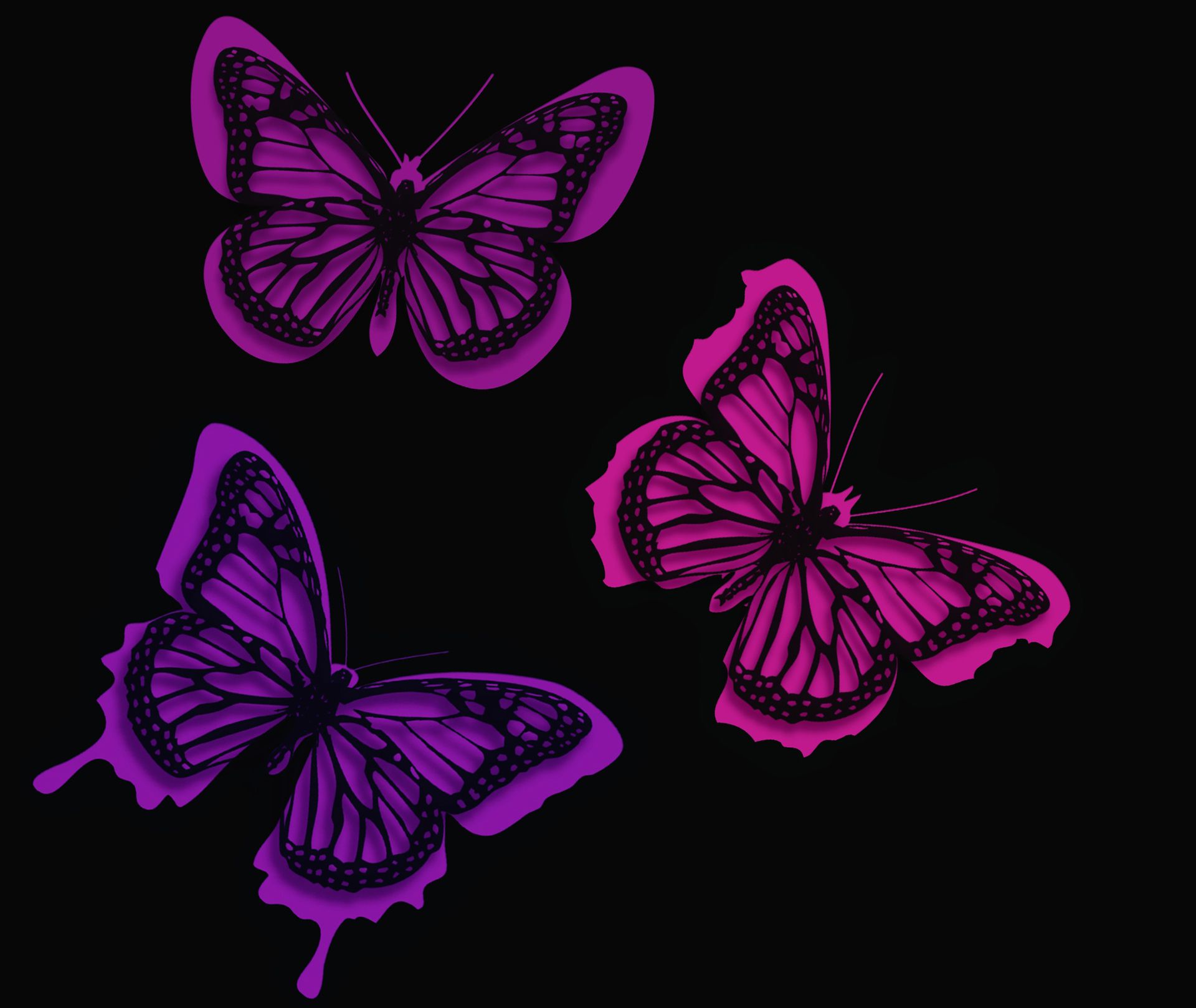 Pink Butterflies Artistic