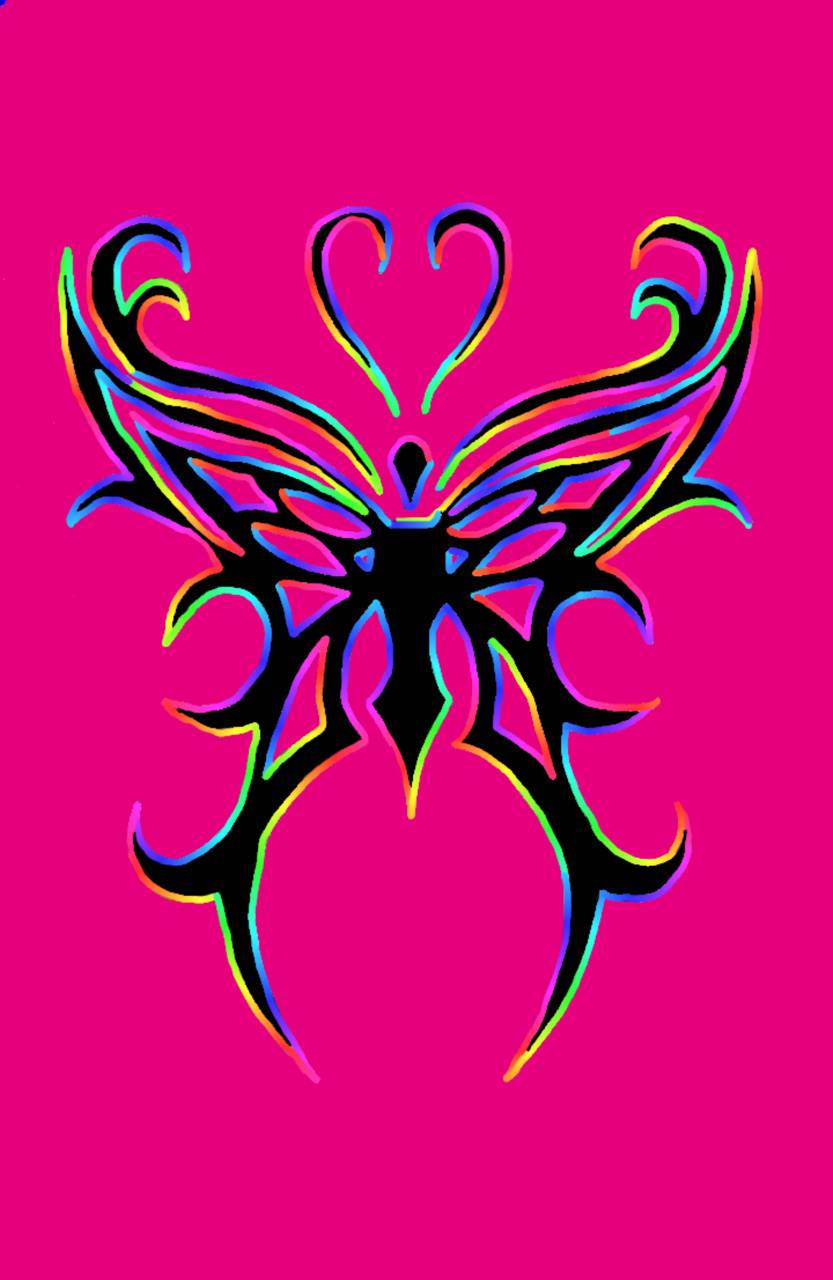 neon butterfly wallpapers by designsbycarey