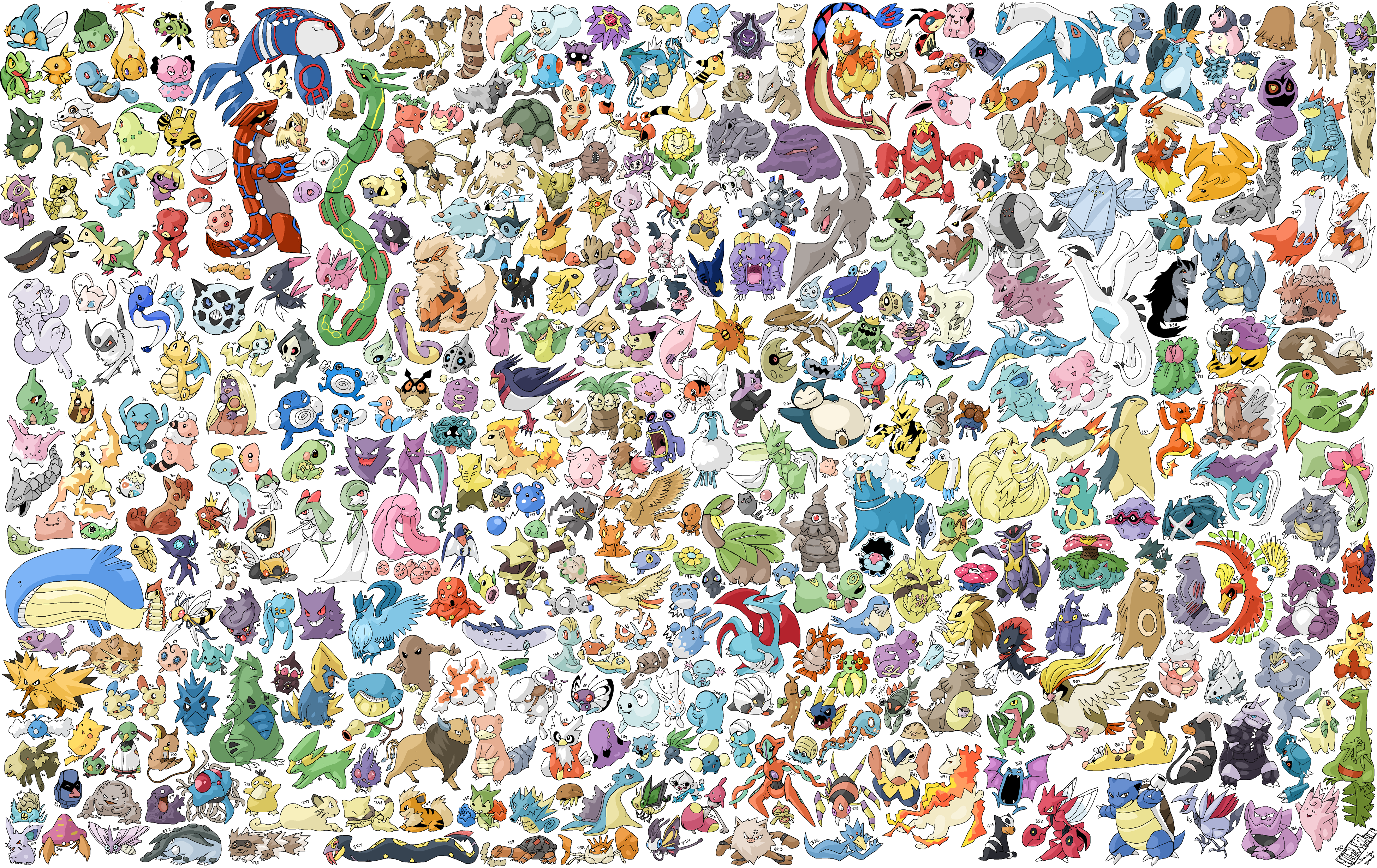 Pokemon Gen 1 3 Collage [3840x2160]