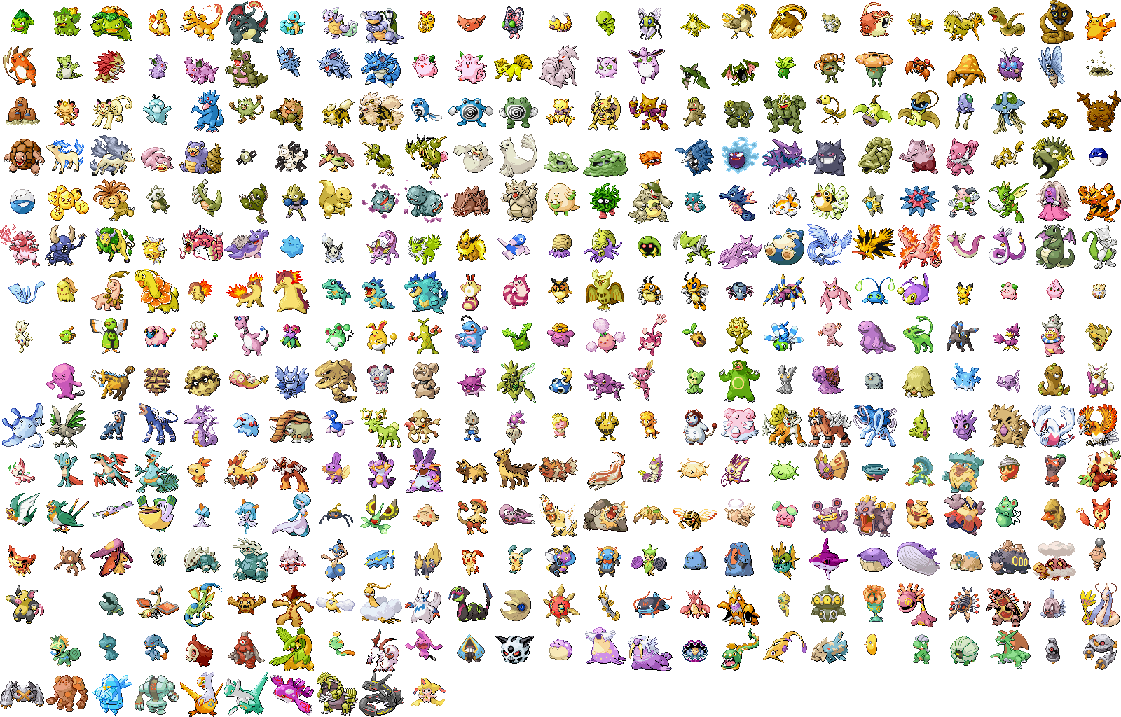 Pokemon Gen 1 Sprites Wallpaper