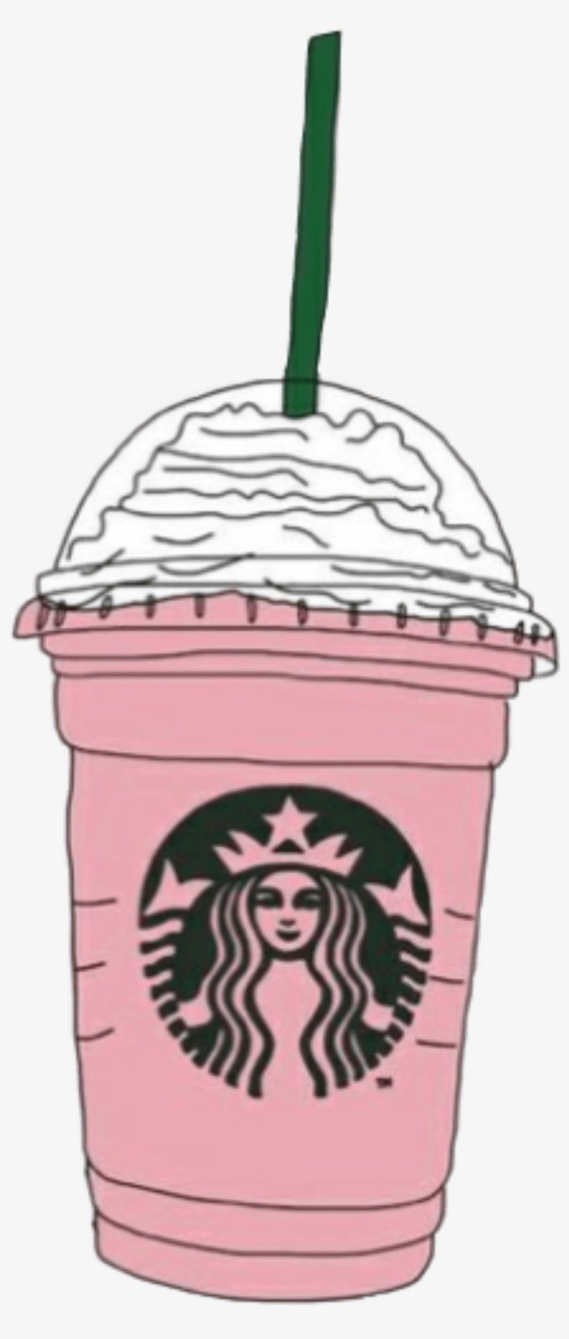 Cartoon Starbucks Pink Drink Cartoon PNG Download