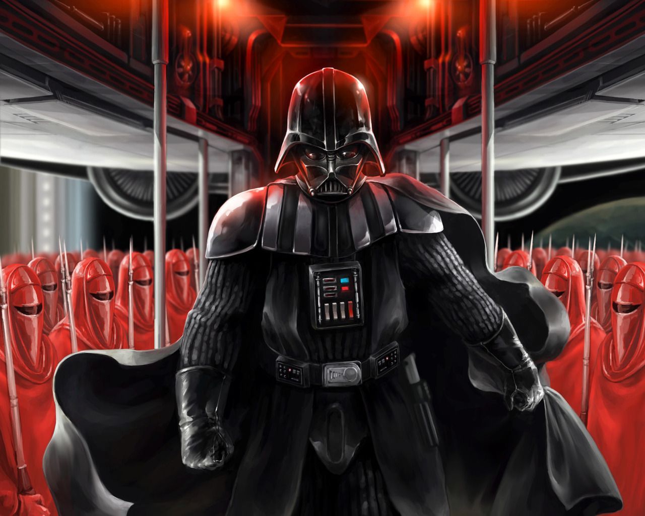 Darth Vader and Guards. Star wars planets, Star wars wallpaper, Star wars artwork