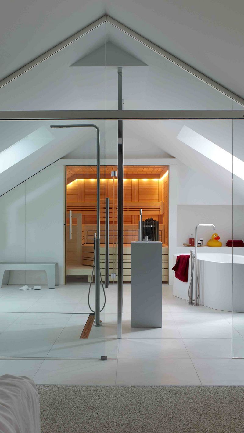 Download Wallpaper 800x1420 Interior, Style, Design, Home, House, Room, Bathroom, Sauna, Glass Iphone Se 5s 5c 5 For Parallax HD Background