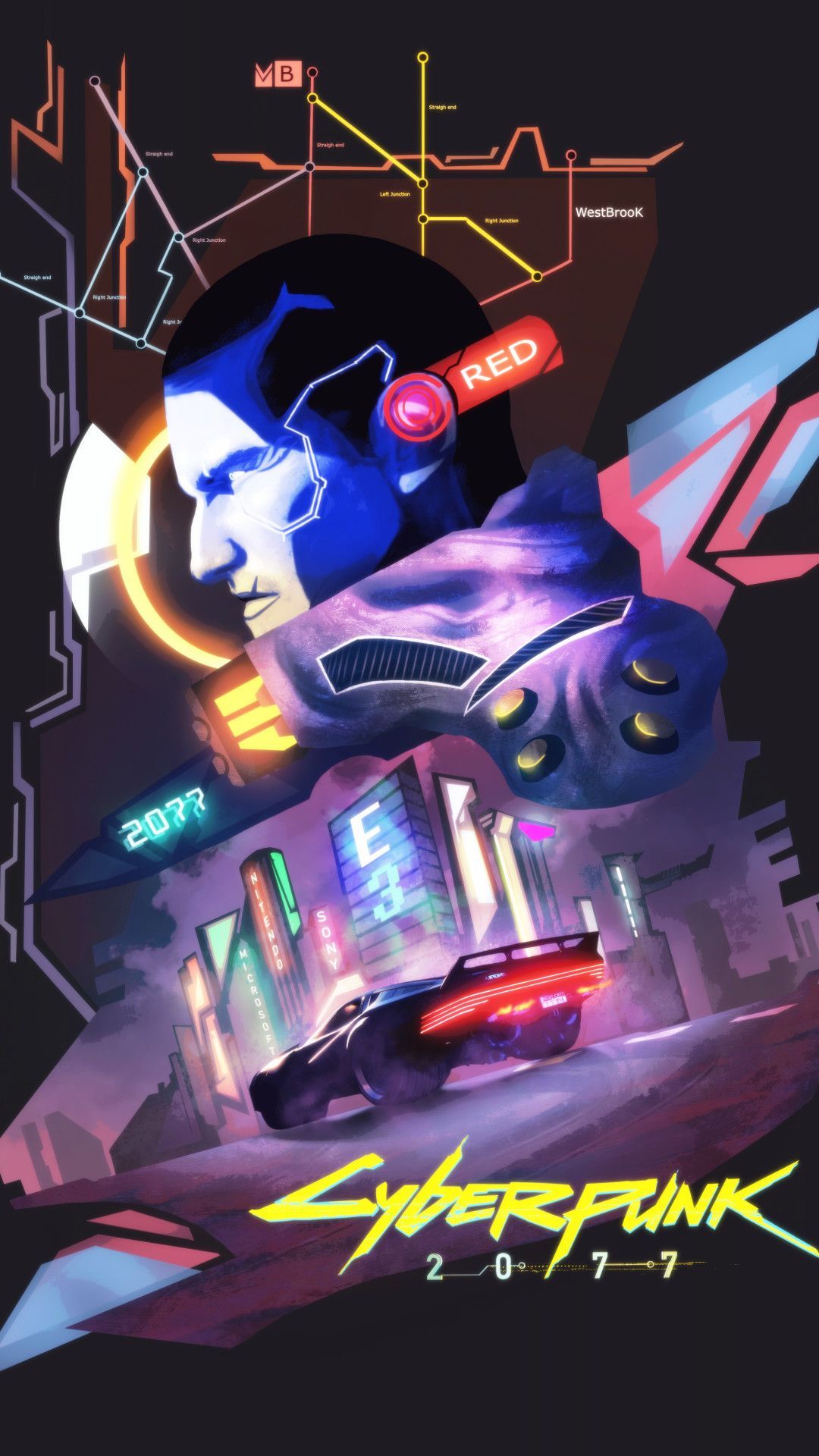 Cyberpunk 2077 Game Fanart Mobile Wallpaper (iPhone, Android, Samsung, Pixel, Xiaomi). Cyberpunk Cyberpunk, Cyberpunk art