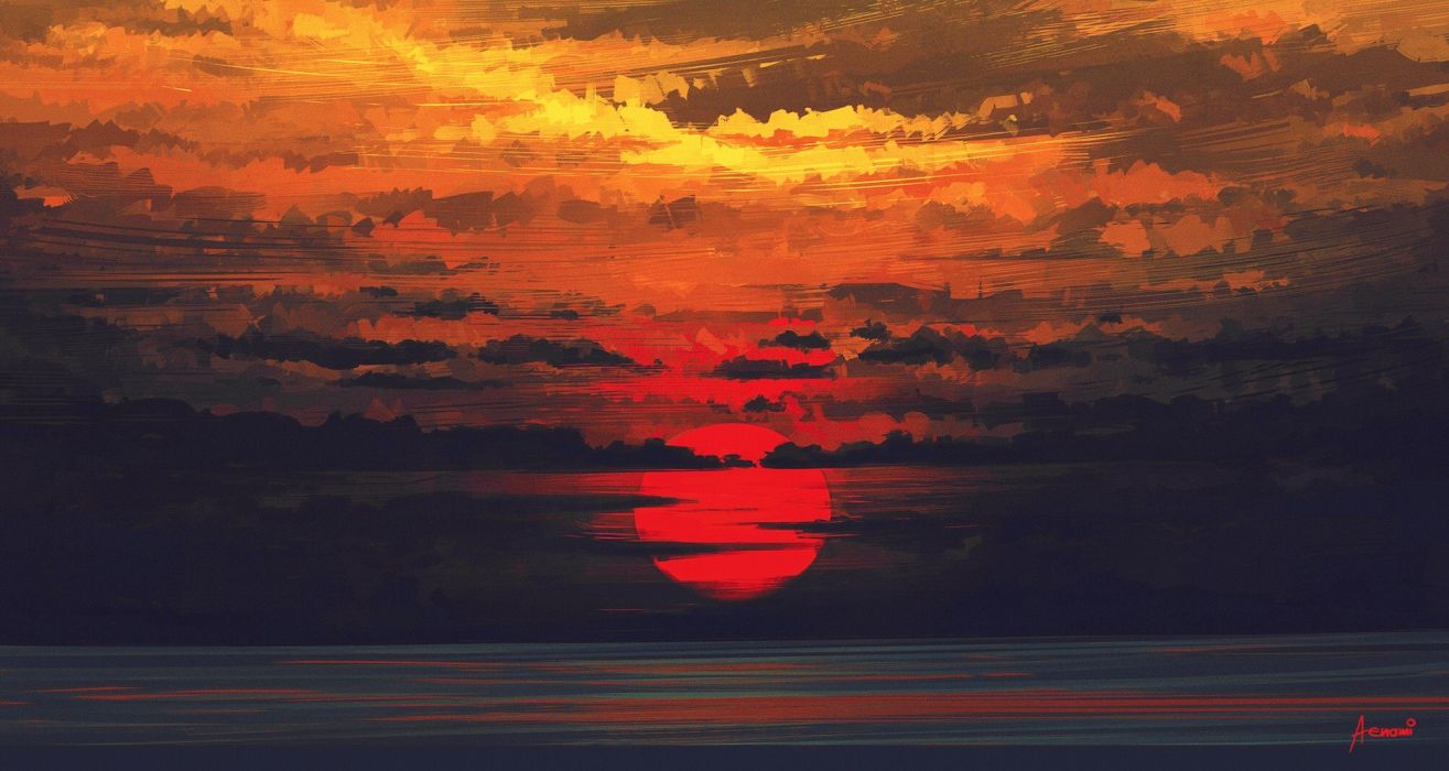 Free download Sunset art painting wallpaper 1920x1022 1029068 WallpaperUP [1315x700] for your Desktop, Mobile & Tablet. Explore Sunset Art Wallpaper. Sunset Art Wallpaper, Sunset Background, Sunset Wallpaper