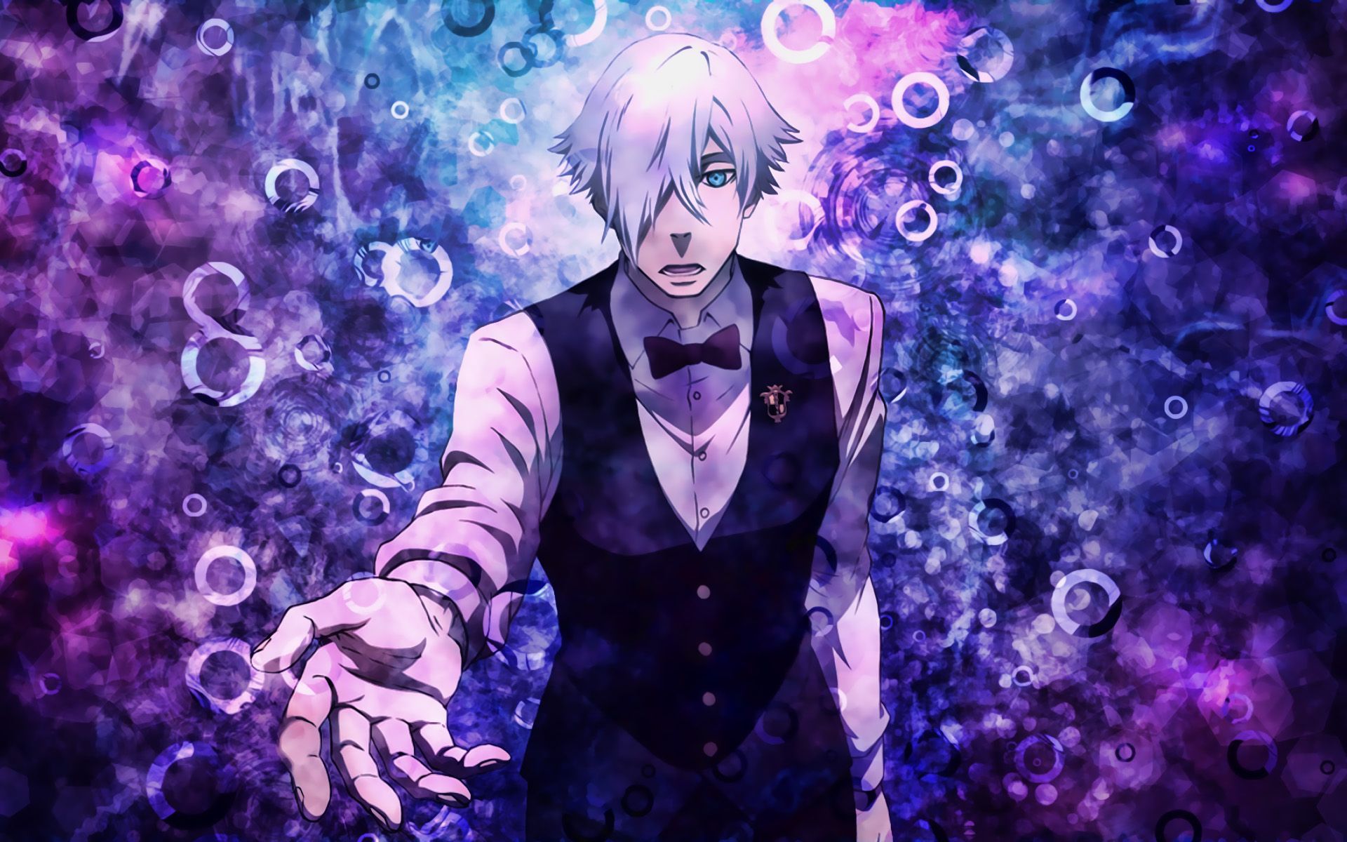 Death Parade - Personagens de anime (minimalista) 6K baixar papel de parede