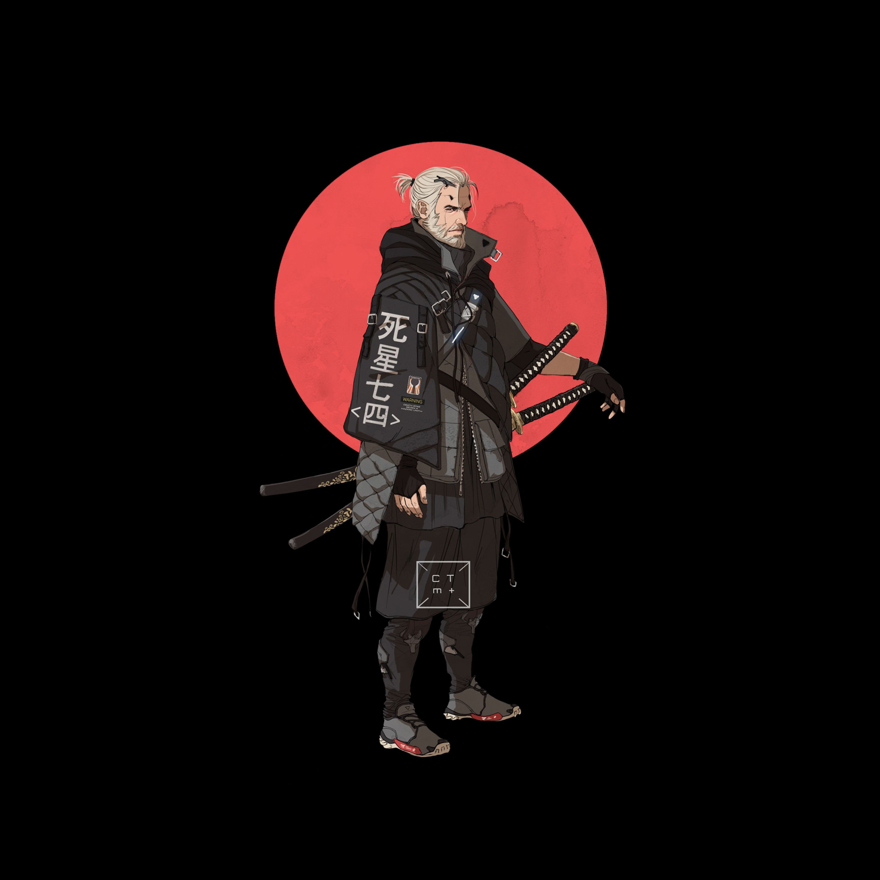 Geralt Witcher Minimal 4K iPad Pro Retina Display Wallpaper, HD Minimalist 4K Wallpaper, Image, Photo and Background
