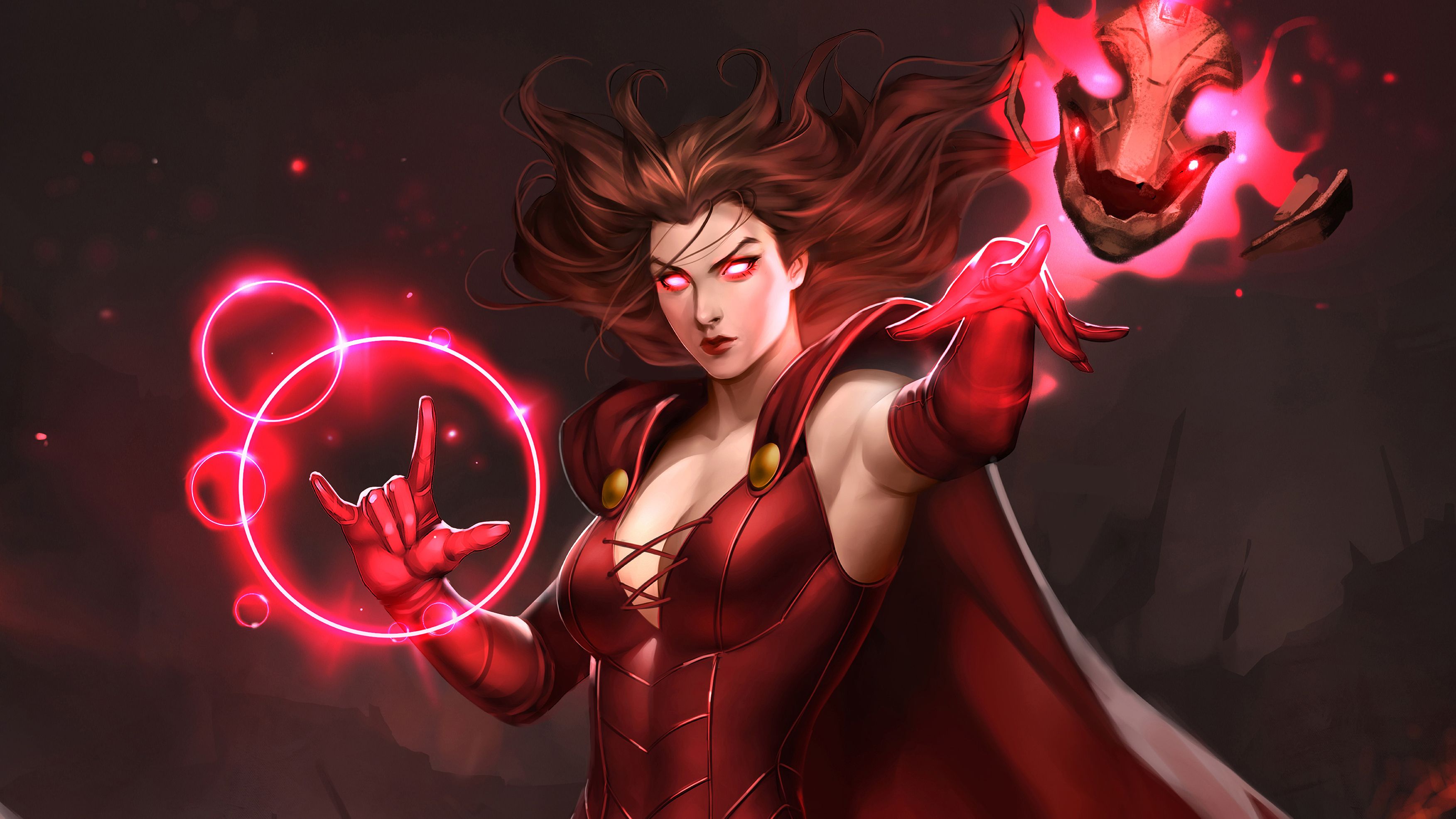Scarlet Witch 4K Art 1440P Resolution HD 4k Wallpaper, Image, Background, Photo and Picture