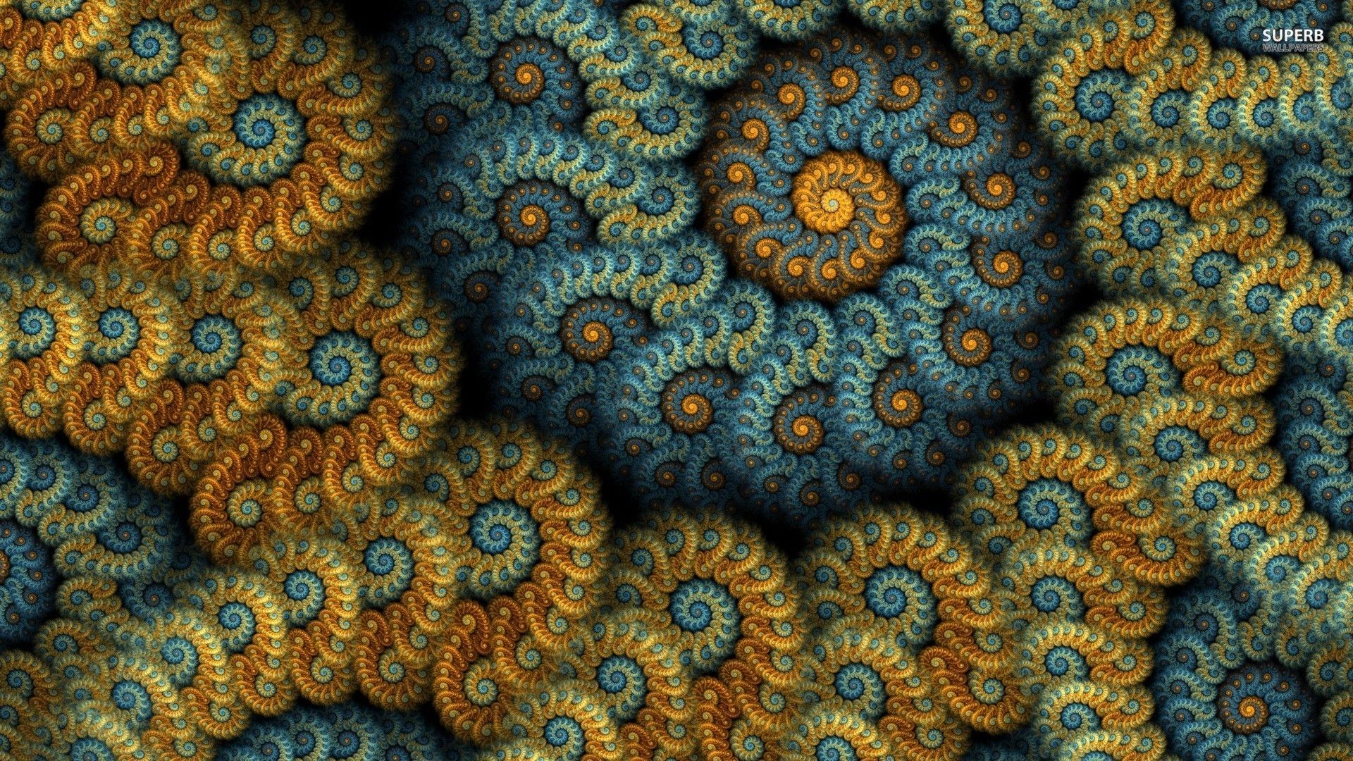 Spirals. Fractal spirals wallpaper 1920x1080. Fractal art, Fractals, Fractal design