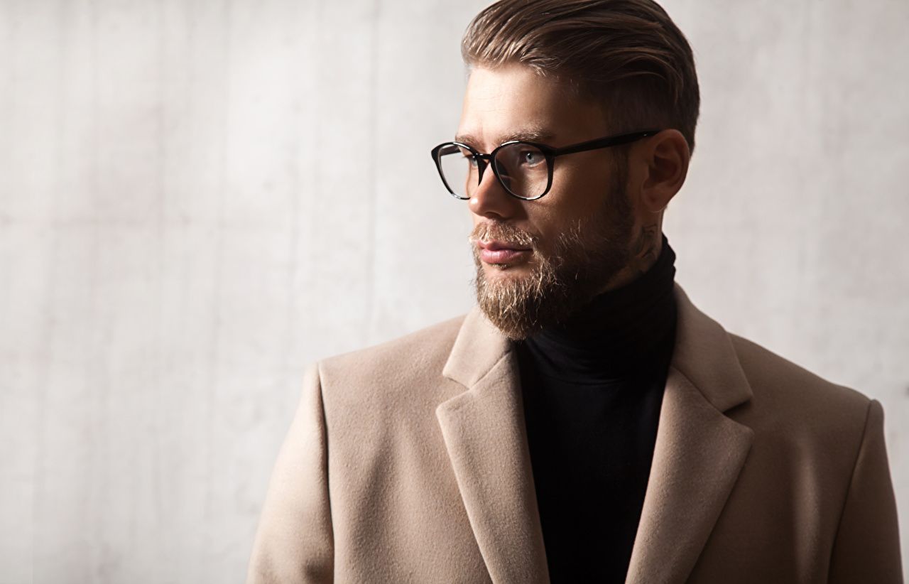Wallpaper Men haircut bearded eyeglasses