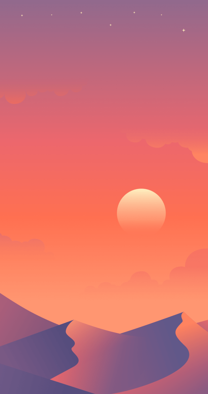 Free Multi Device Desert Dusk Wallpaper. Minimalist Wallpaper, Landscape Illustration, Phone Wallpaper