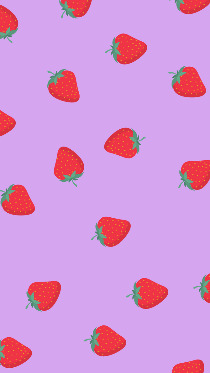 Wallpaper with strawberries / Fondo de pantalla con fresas. Cute patterns wallpaper, Hippie wallpaper, Pretty wallpaper iphone