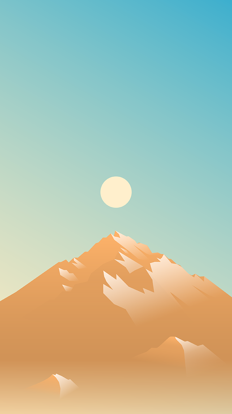 Sun.png by Marina Matijaca. Landscape illustration, Minimal wallpaper, Digital art illustration