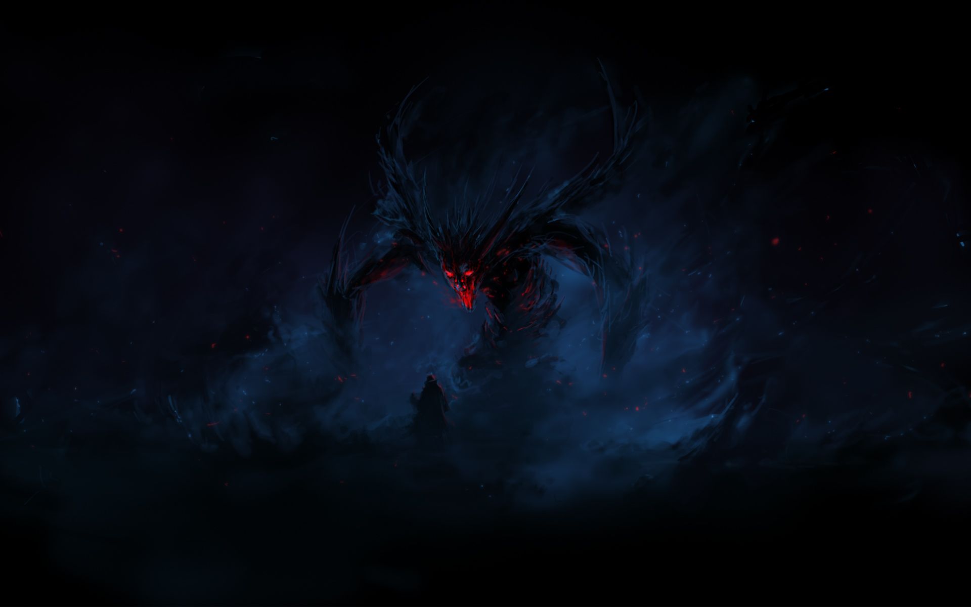 Dark Demon Dark Black Monster Wallpaper. Cartoon wallpaper hd, Dark creatures, Scary dreams
