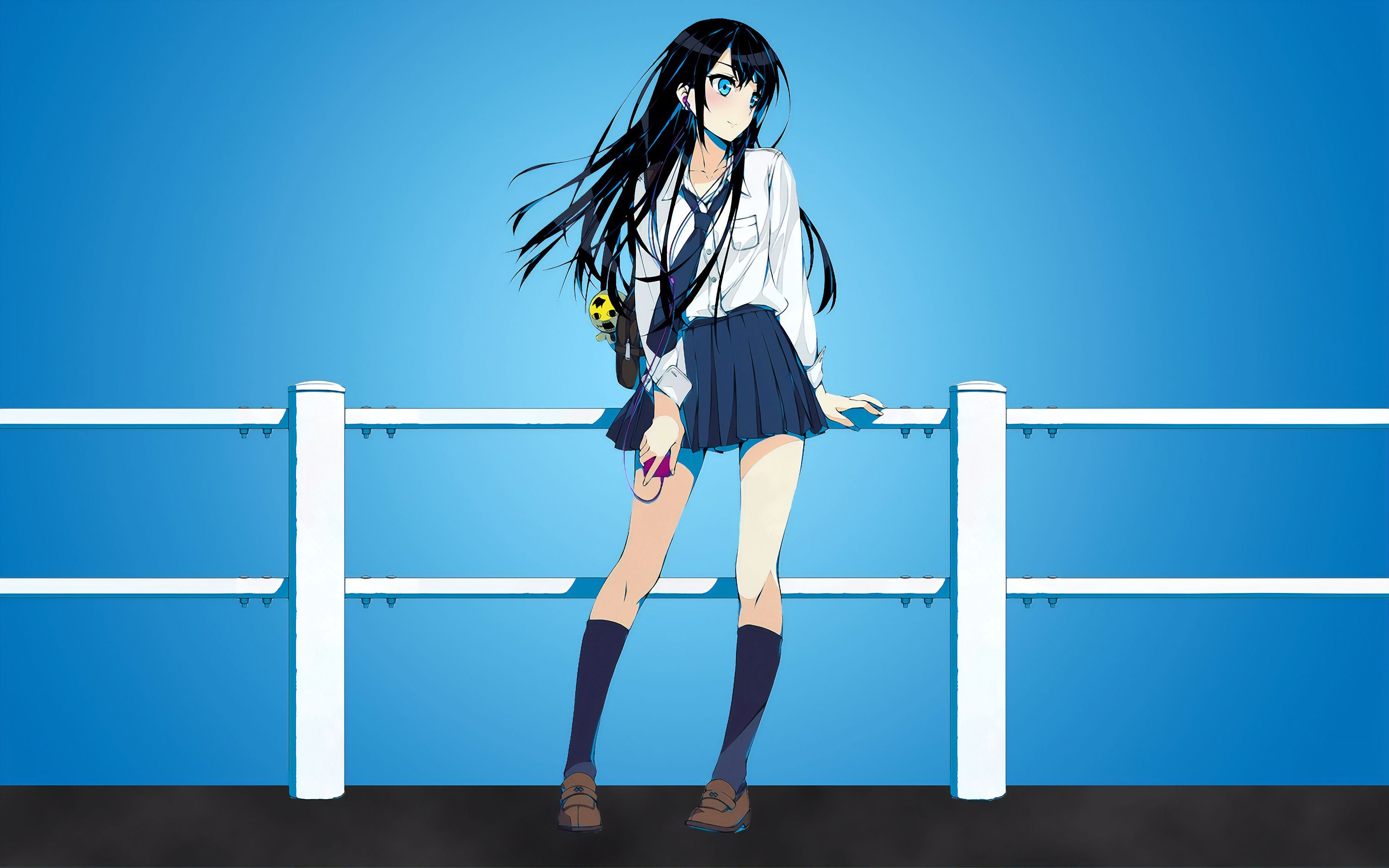 Anime School Girl Digital Art, HD Anime, 4k Wallpaper, Image, Background, Photo and Picture