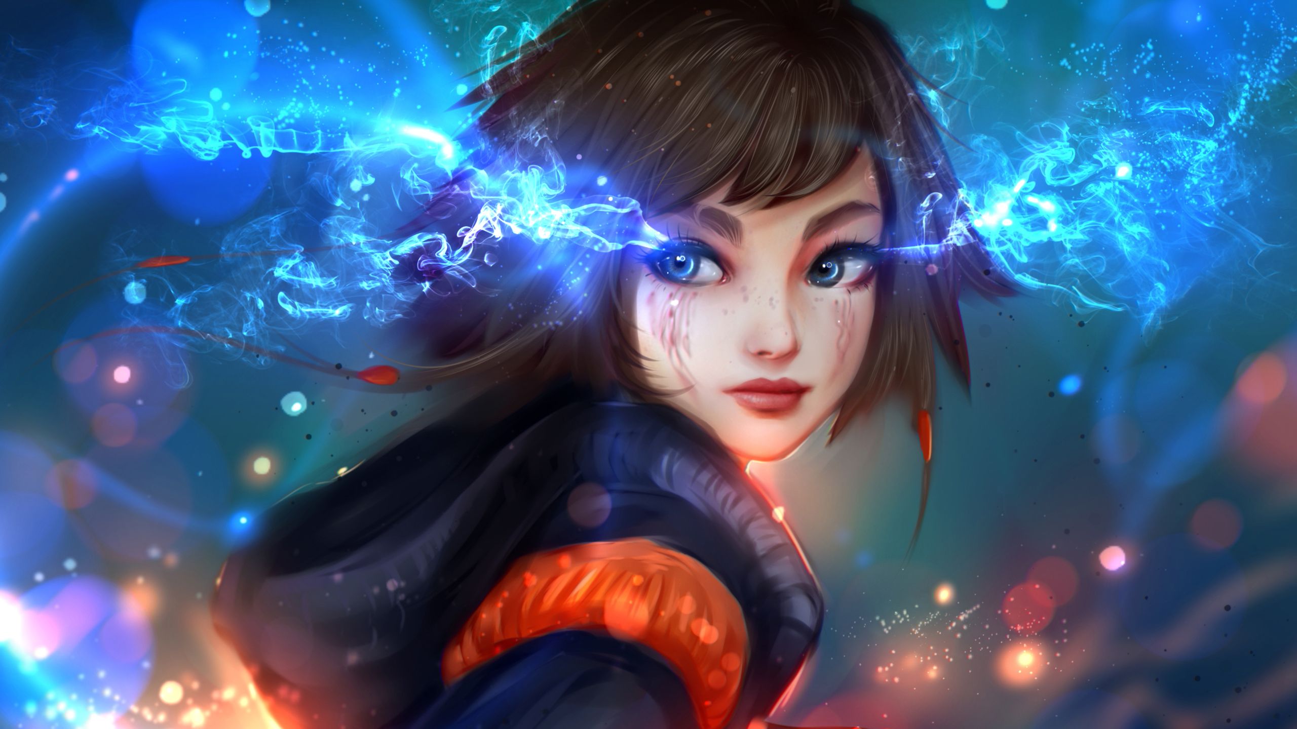 Blue Eyed Fantasy Girl Wallpaper