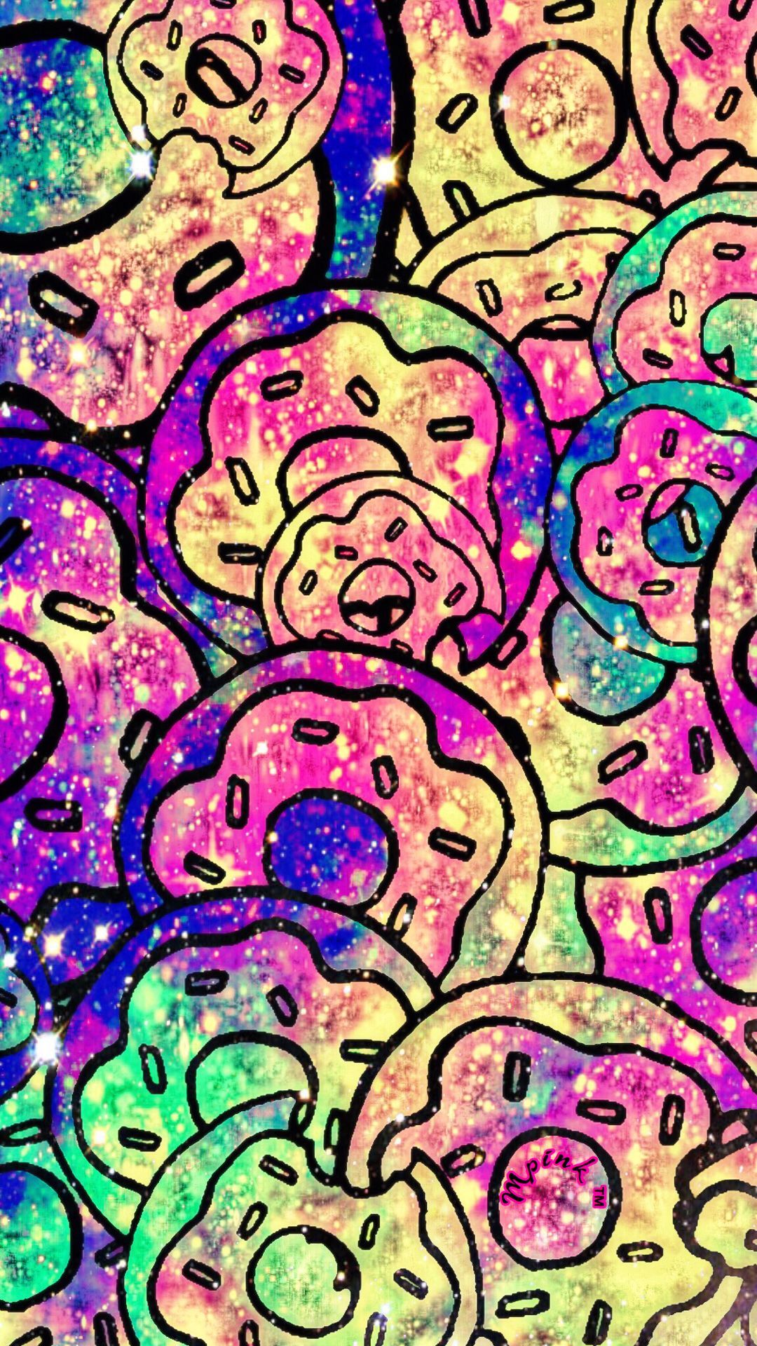 Rainbow Galaxy Doughnuts Wallpaper #androidwallpaper #iphonewallpaper # wallpaper #pattern. Rainbow wallpaper, Phone wallpaper design, iPhone wallpaper