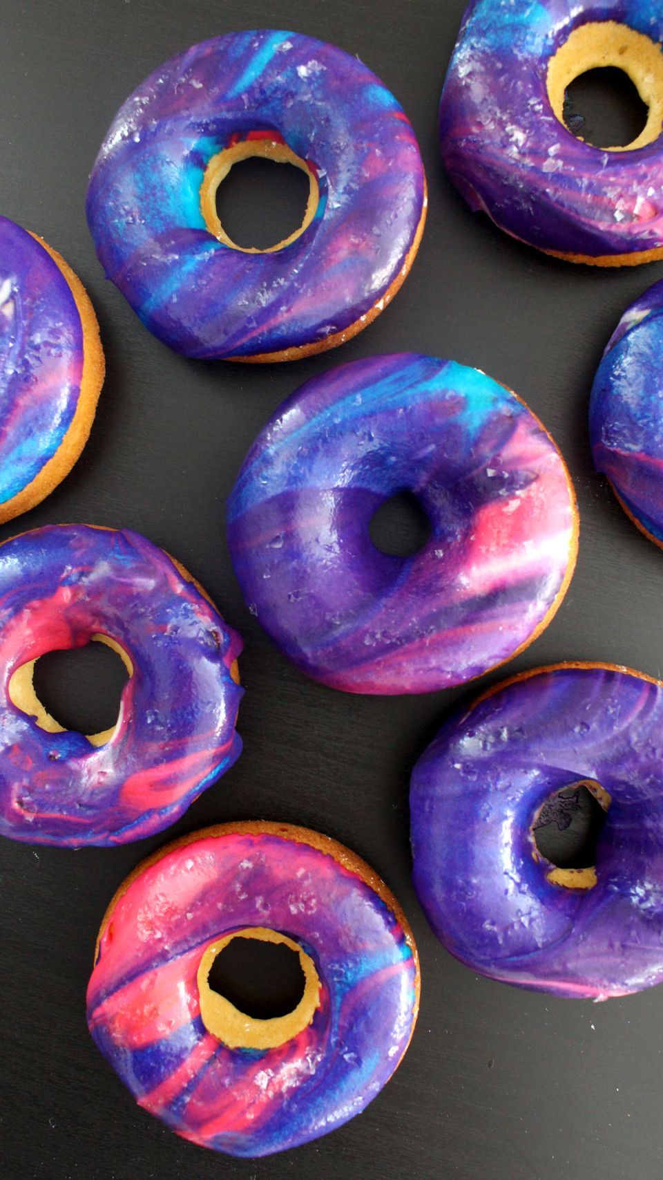 Galaxy Donuts Recipe. Donut recipes, Cute desserts, Cute food