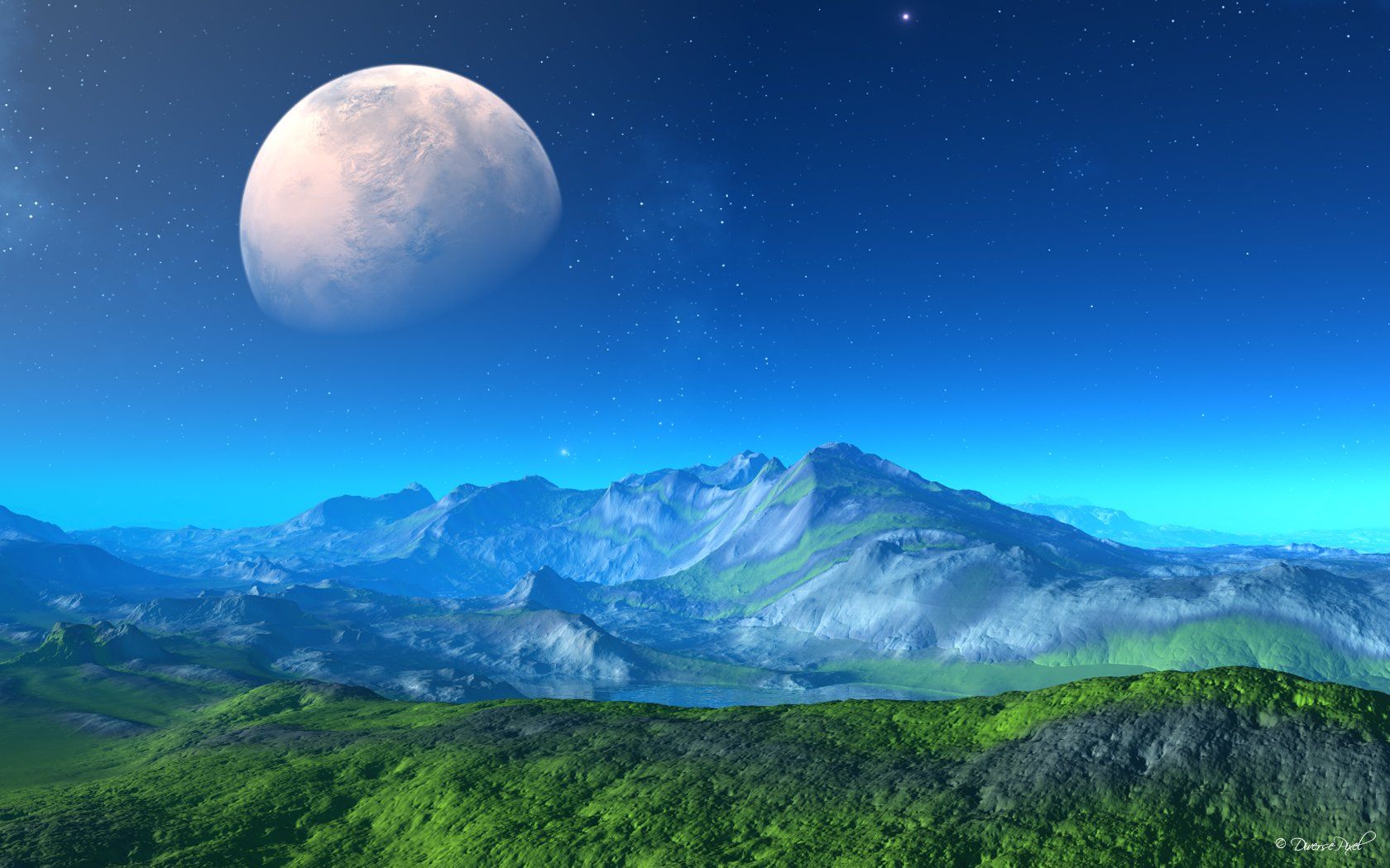 planet surface background