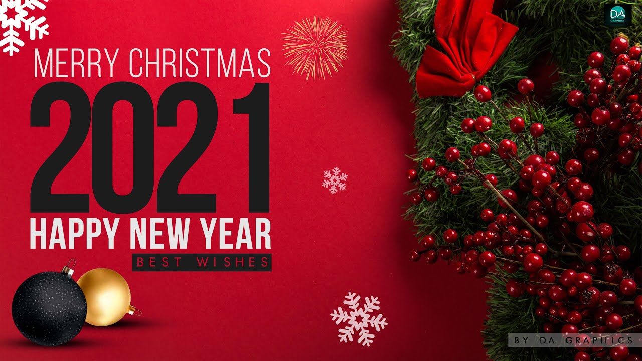 HAPPY NEW YEAR AND MERRY CHRISTMAS 2021 PHOTOSHOP TUTORIAL