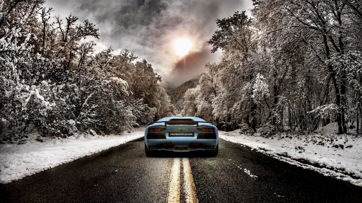Aventador Winter wallpaperx990