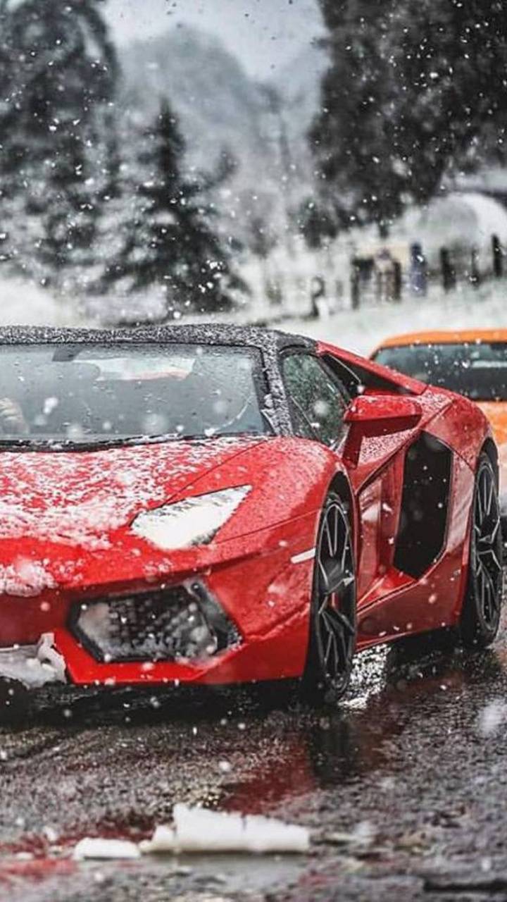Lamborghini in Snow wallpaper