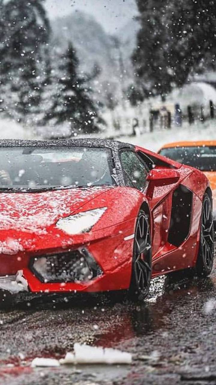 Lamborghini на снегу