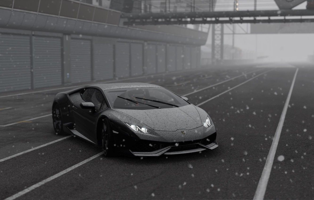 Wallpaper Winter, Lamborghini, Huracan, Project CARS - for desktop, section игры