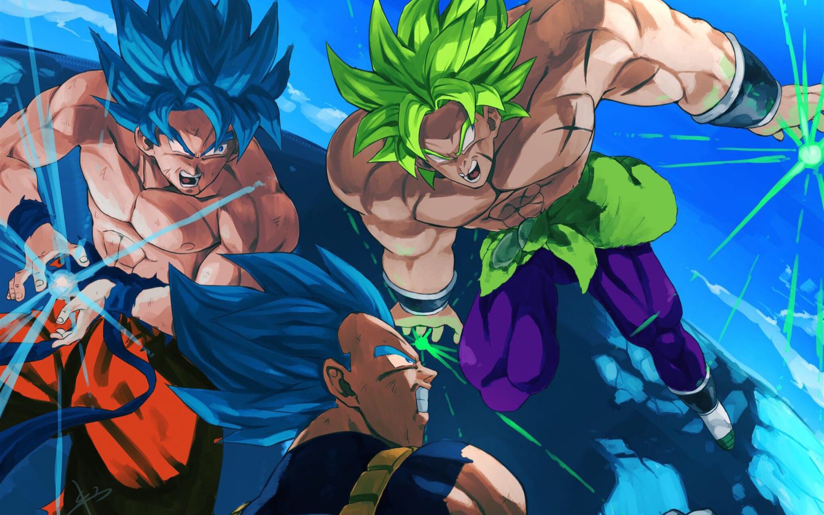 Free download Goku Vegeta vs Broly HD Wallpaper Backgrounds Image 2048x1401...