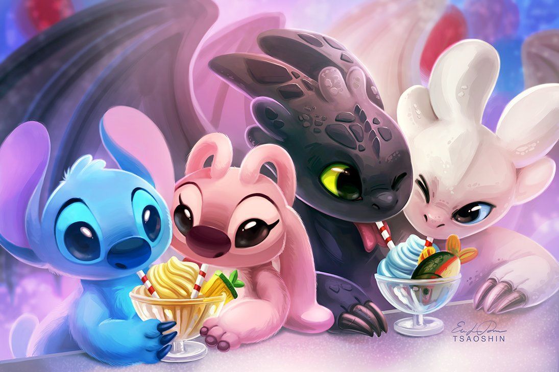 Toothless and Stitch Laptop Wallpaper Free Toothless and Stitch Laptop Background