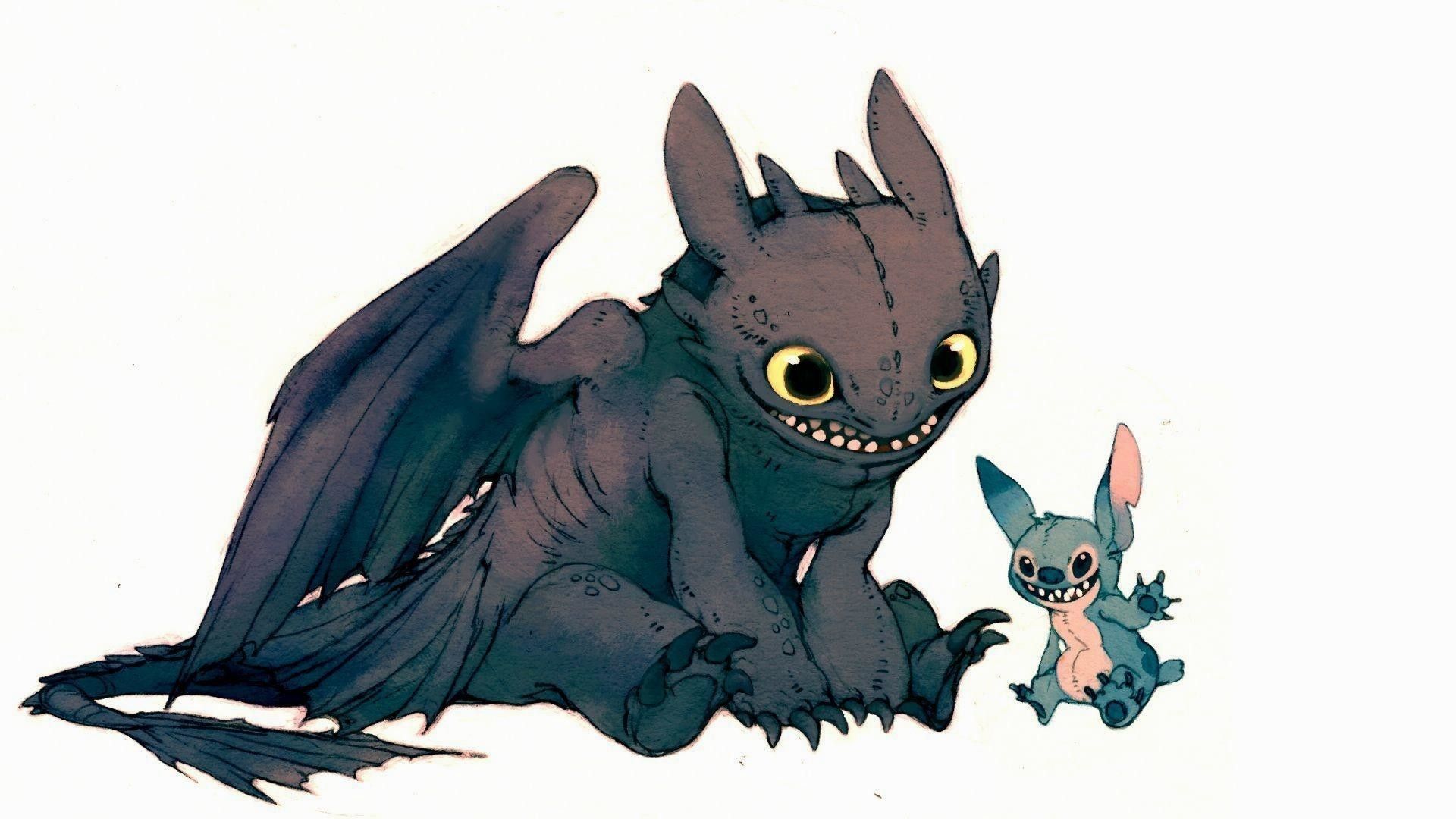 Toothless And Stich HD Cartoon Wallpaper Data Src In How To Train Your Dragon HD Cute HD Wallpaper