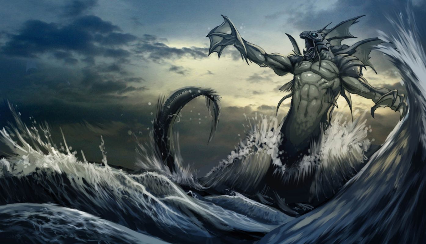 Sea Monster Computer Wallpaper, Desktop Backgroundx876. Sea monsters, Fantasy creatures, Sea creatures