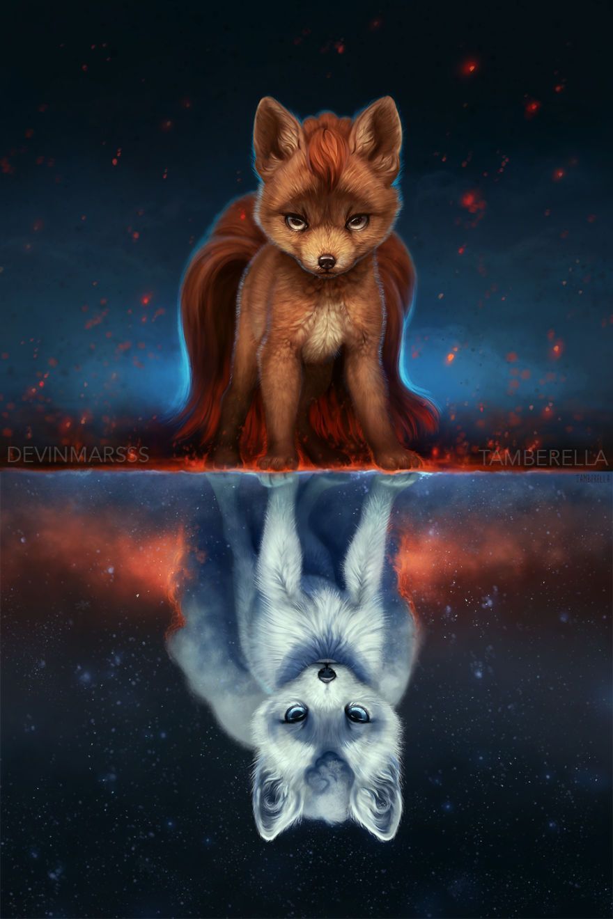 Cute fox cute art fantasy fox HD wallpaper  Peakpx
