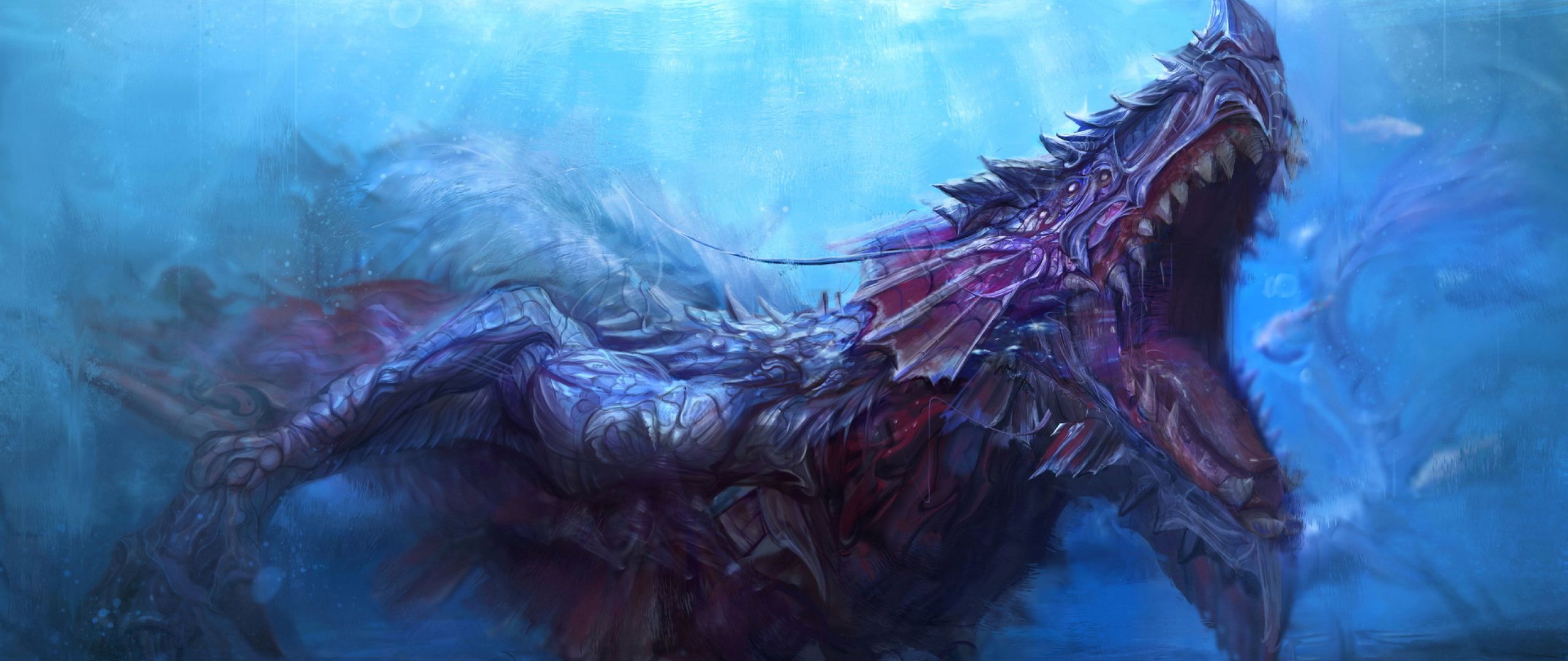 Sea Monster Underwater Creature 2560x1080 Resolution Wallpaper, HD Artist 4K Wallpaper, Image, Photo and Background
