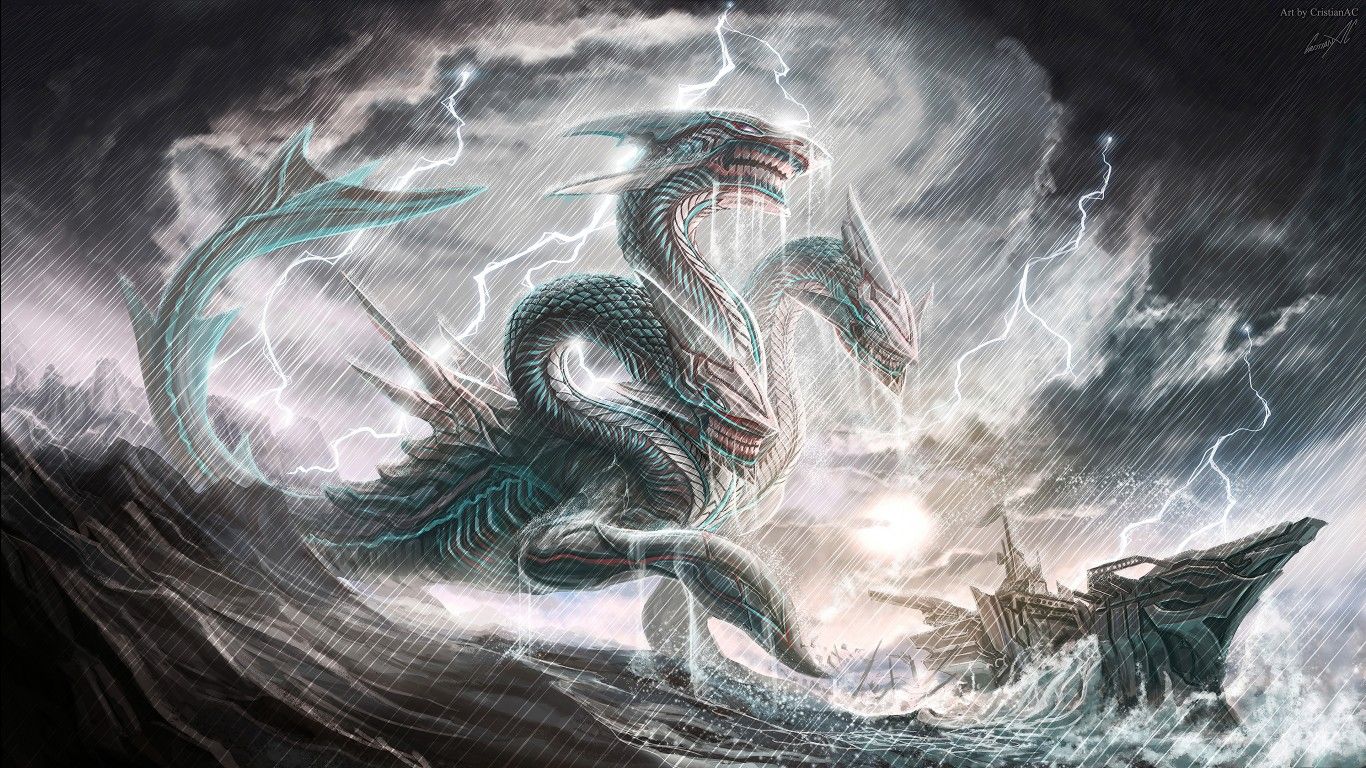 Fantasy Sea Monster 4K HD Wallpaper