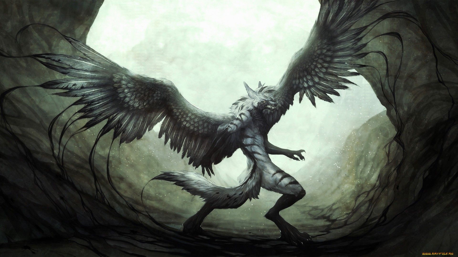 Creature HD Wallpaper With Wings Wallpaper & Background Download