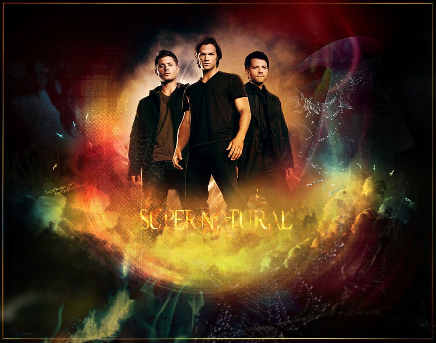 supernatural_2_by_bloomingrosexeniia- 400×100 pixels. Supernatural poster, Supernatural funny, Supernatural wallpaper