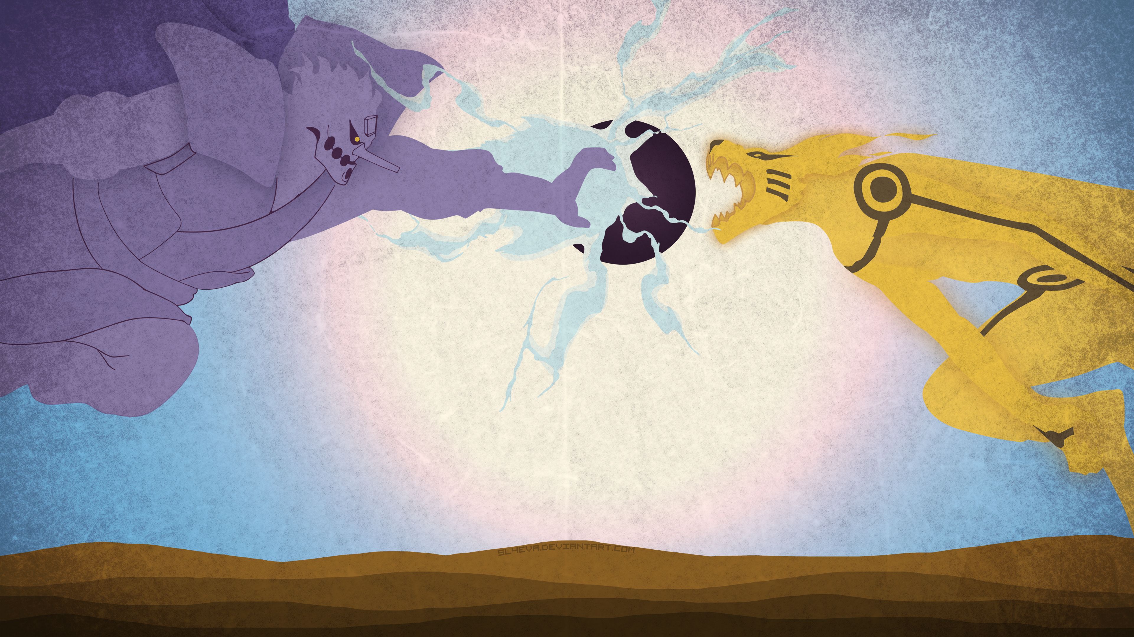 Susanoo & Kurama Final Clash Wallpaper