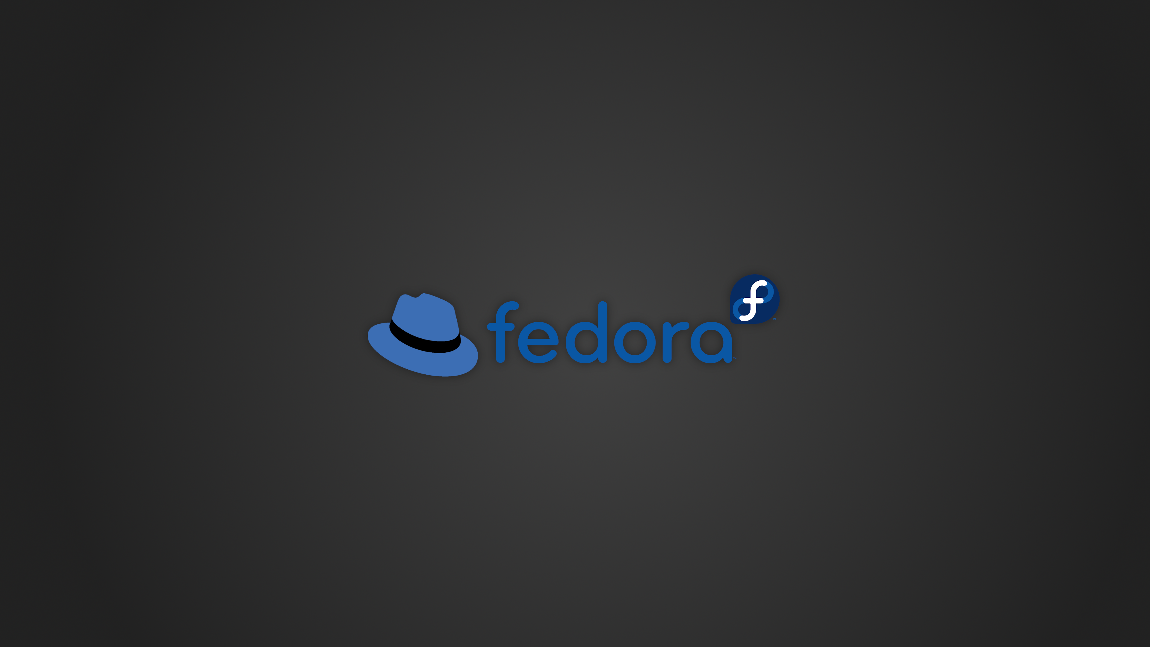 Fedora, blue hat, dark themed wallpaper