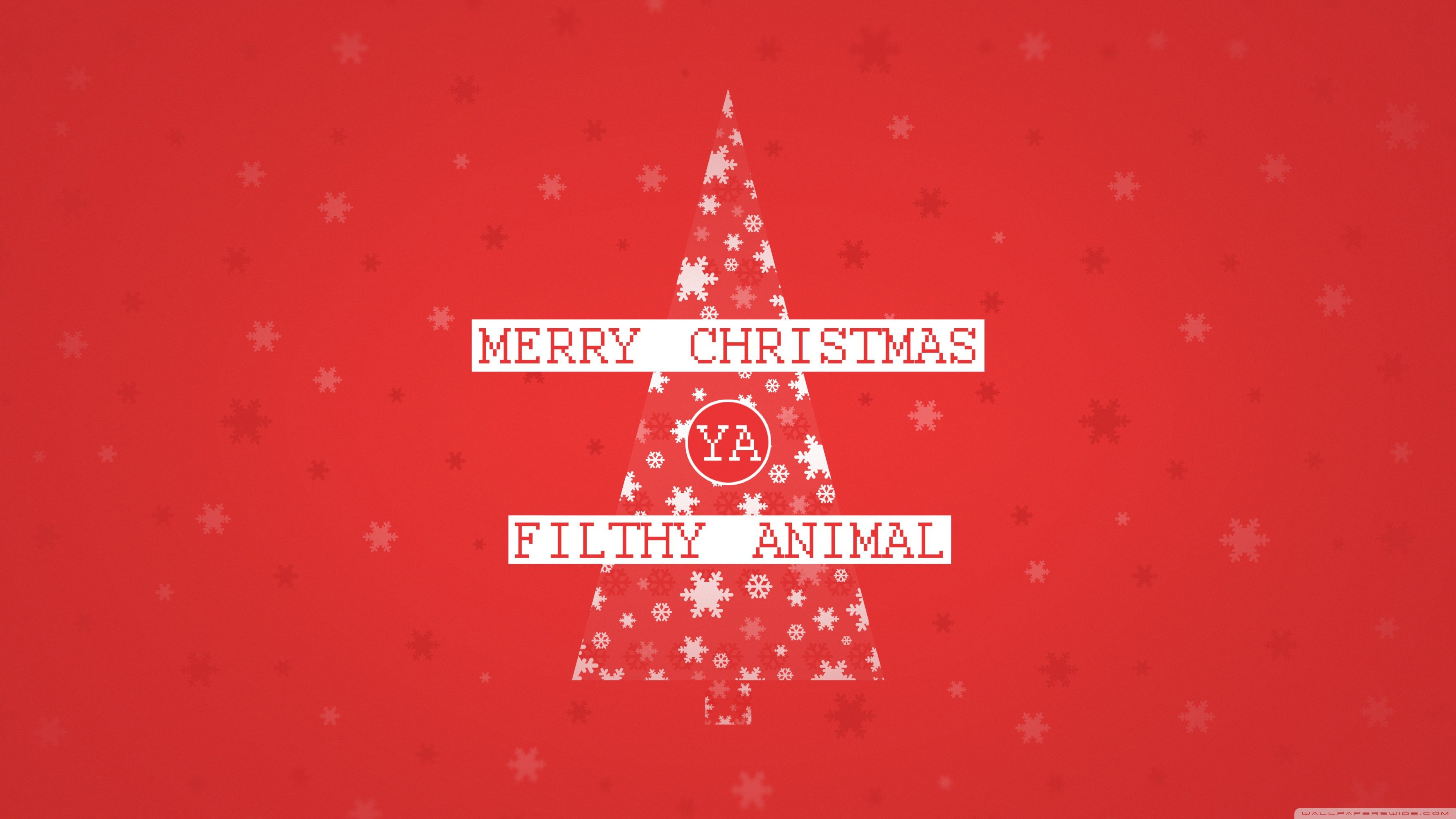 Merry Christmas Ya Filthy Animal Ultra HD Desktop Background Wallpaper for 4K UHD TV, Multi Display, Dual Monitor, Tablet