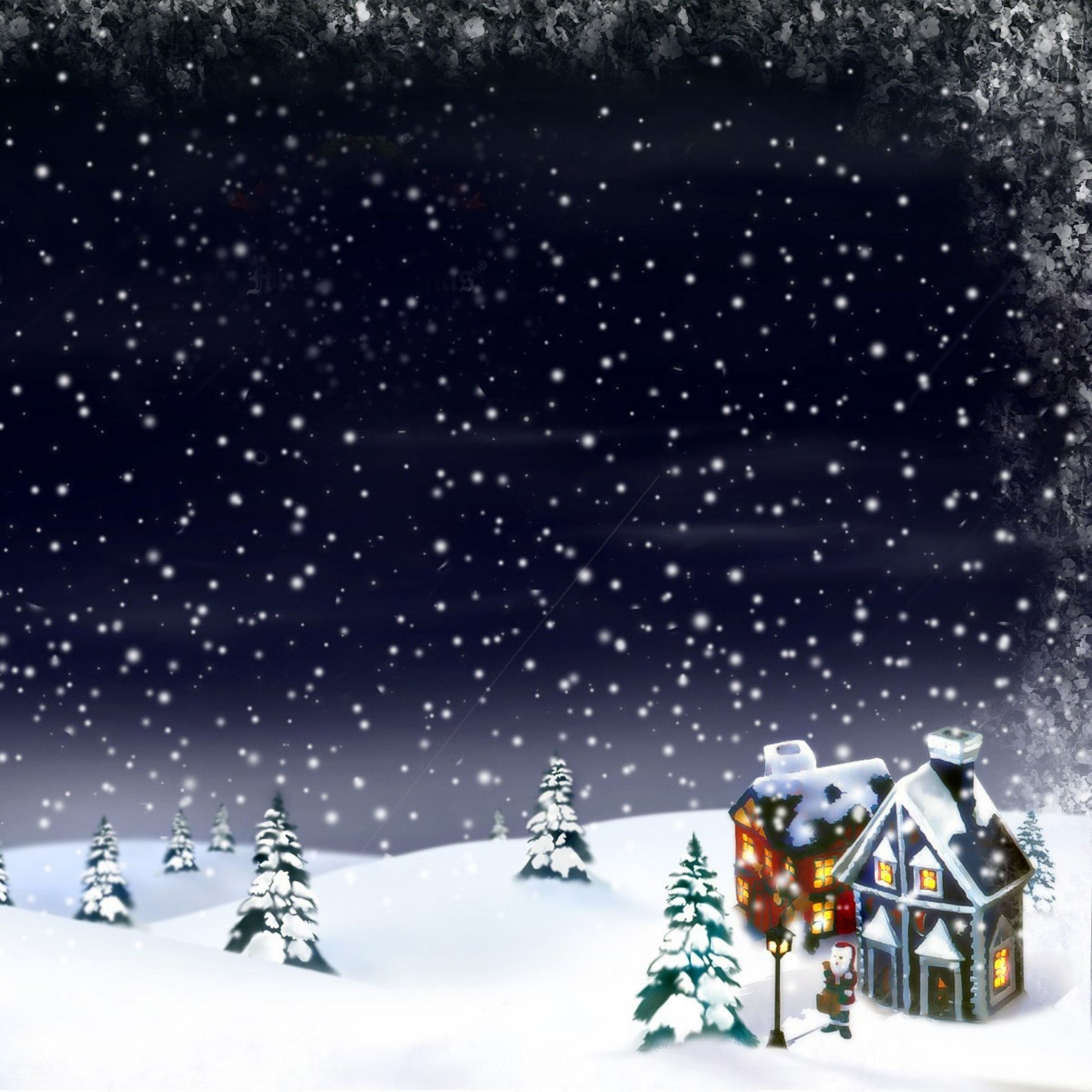 Christmas night iPad Pro Wallpaper Free Download