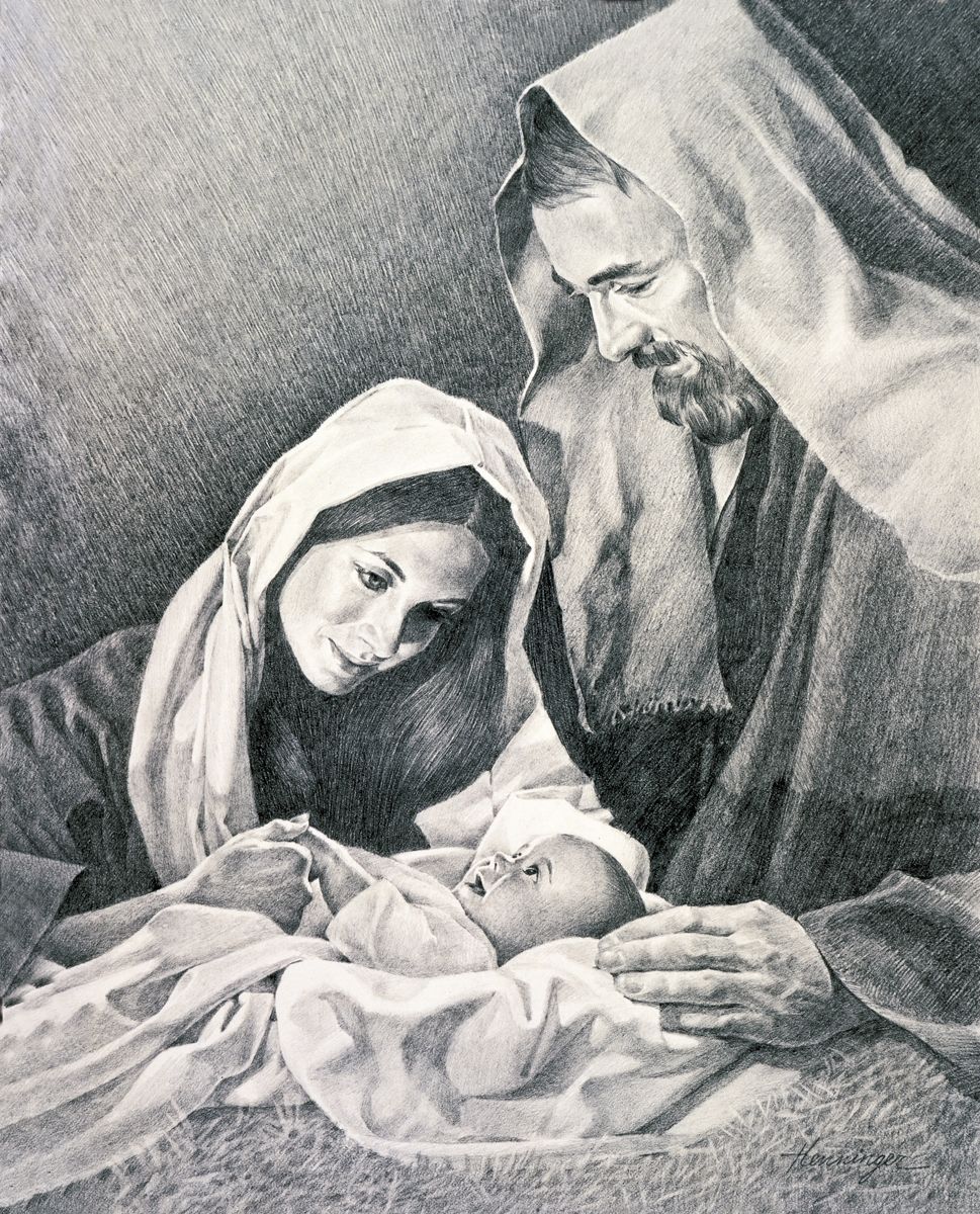 Heidi Swapp. Mary Joseph With Baby Jesus 39533 Print